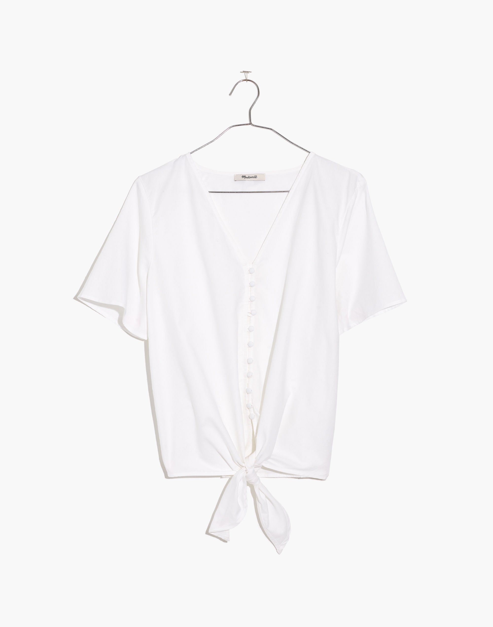 Agency Tie-Front Button Top