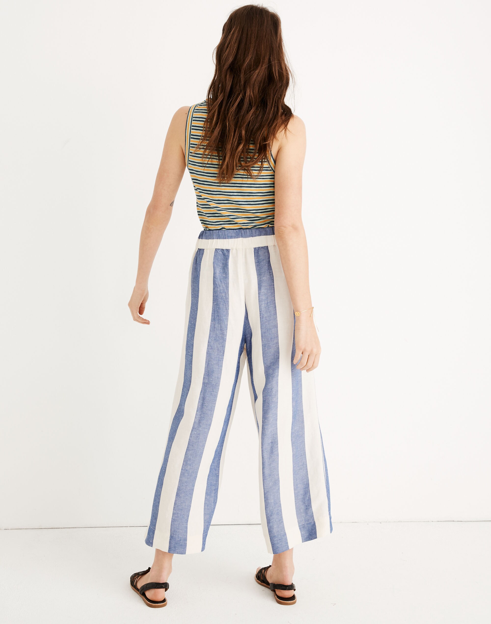 Huston Pull-On Crop Pants in Stripe