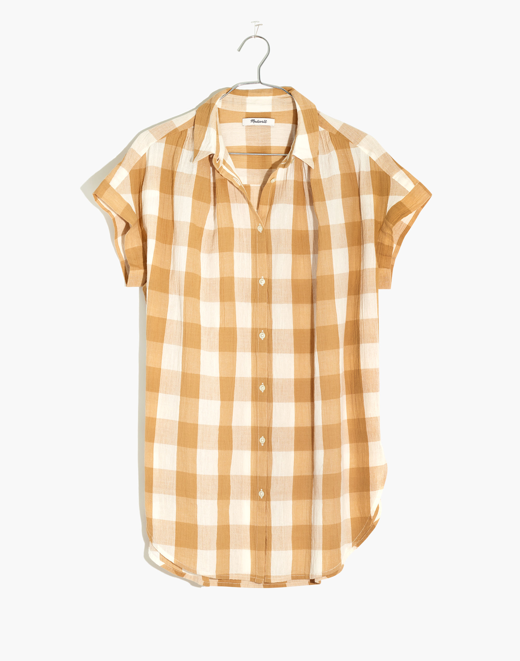 Central Tunic Shirt in Gingham Check