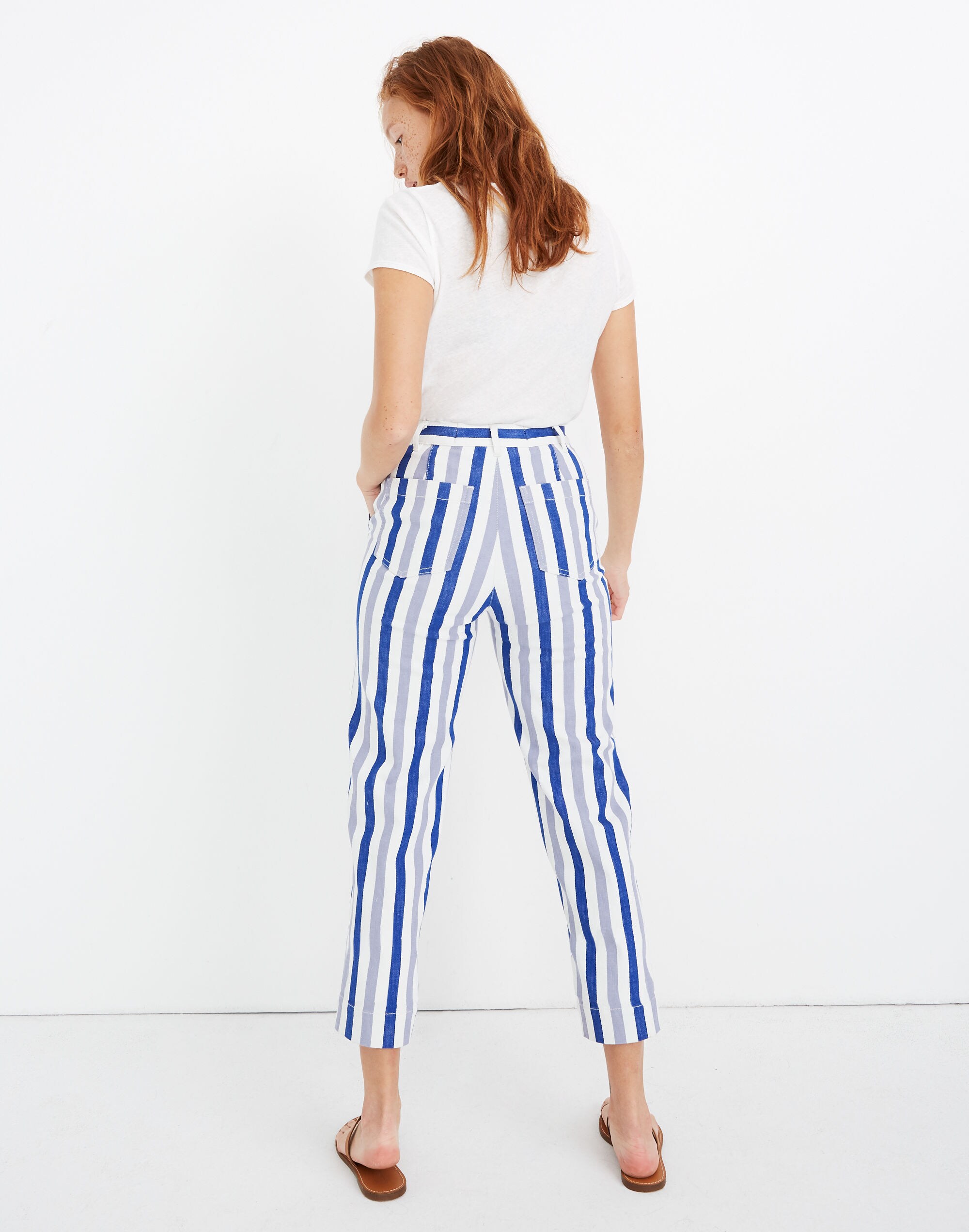 Tapered Pants in Stripe