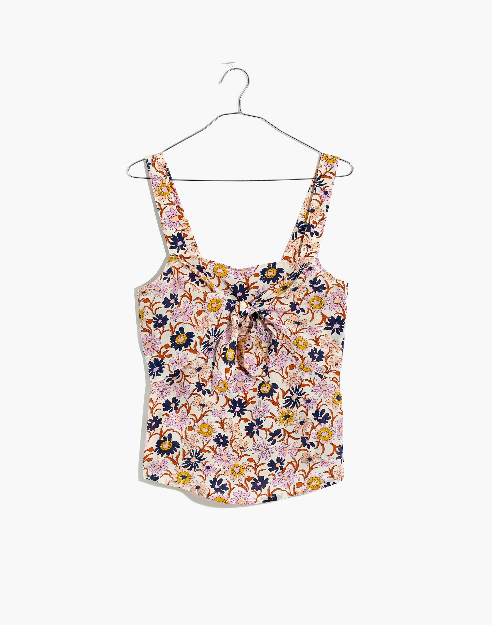 PRINTED TIE FRONT CAMI MATCHBACK