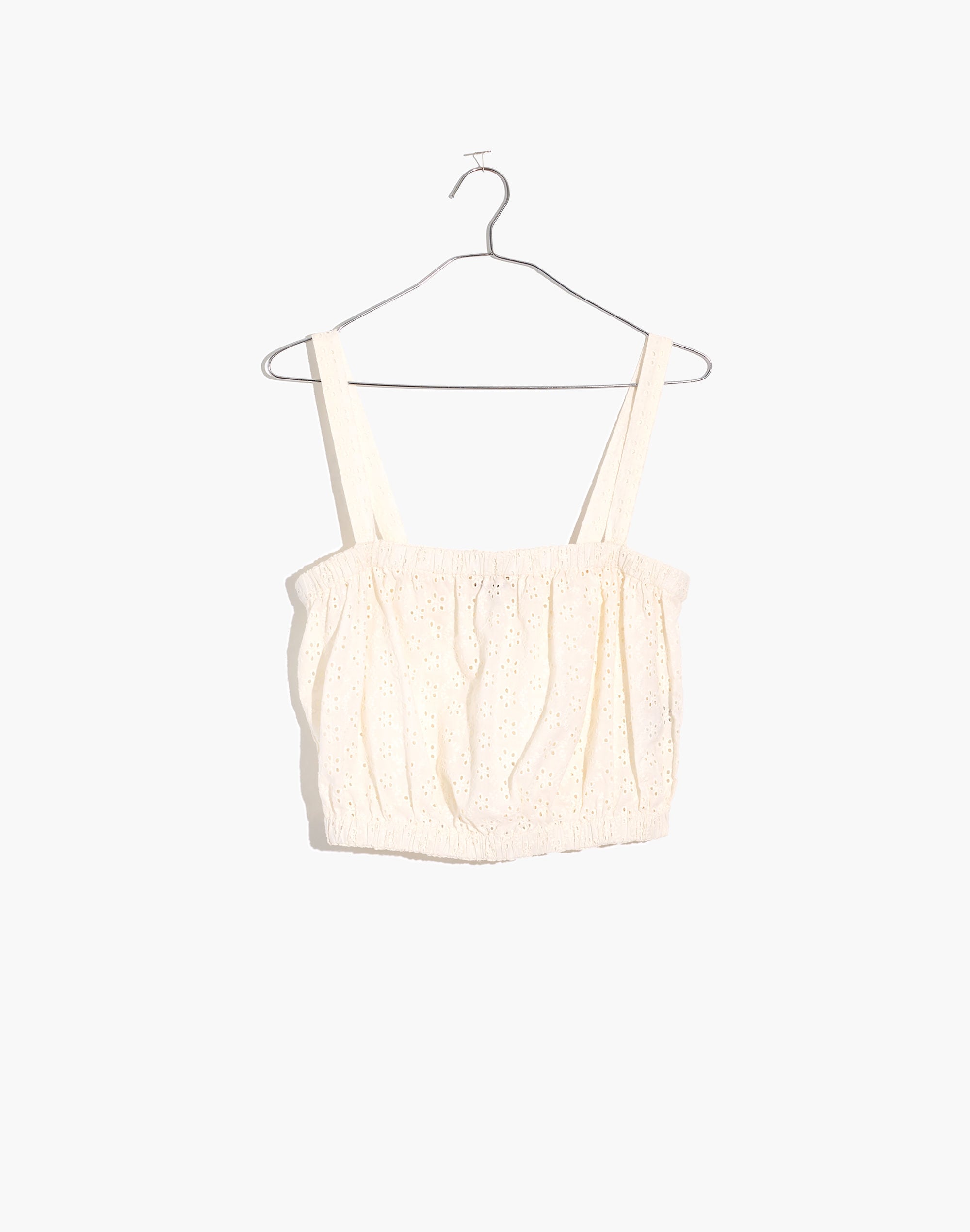 Eyelet Crop Tank Top