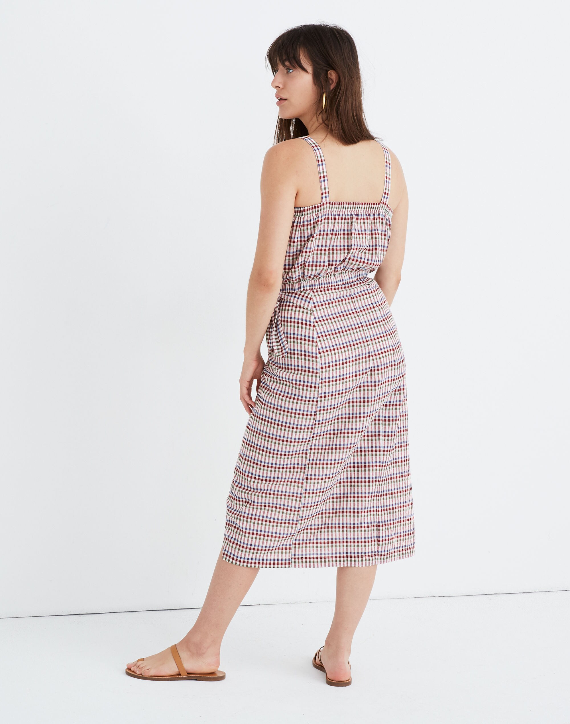 Crop Tank Top in Rainbow Gingham