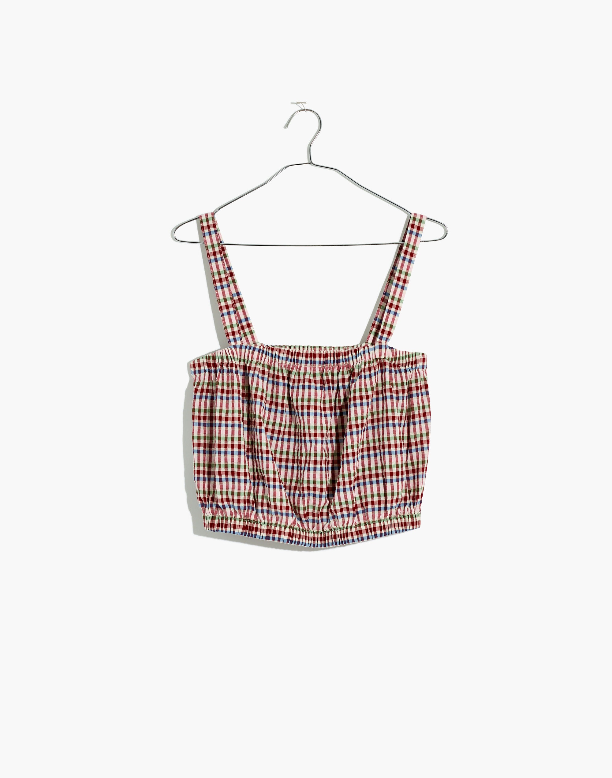 Crop Tank Top in Rainbow Gingham