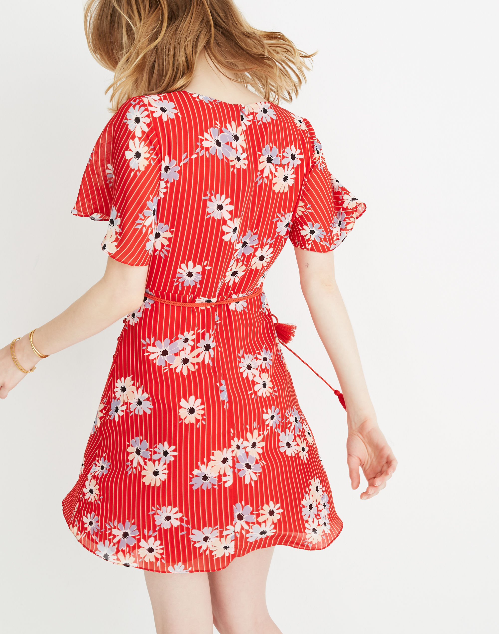 Button-Wrap Dress in Daisy Society
