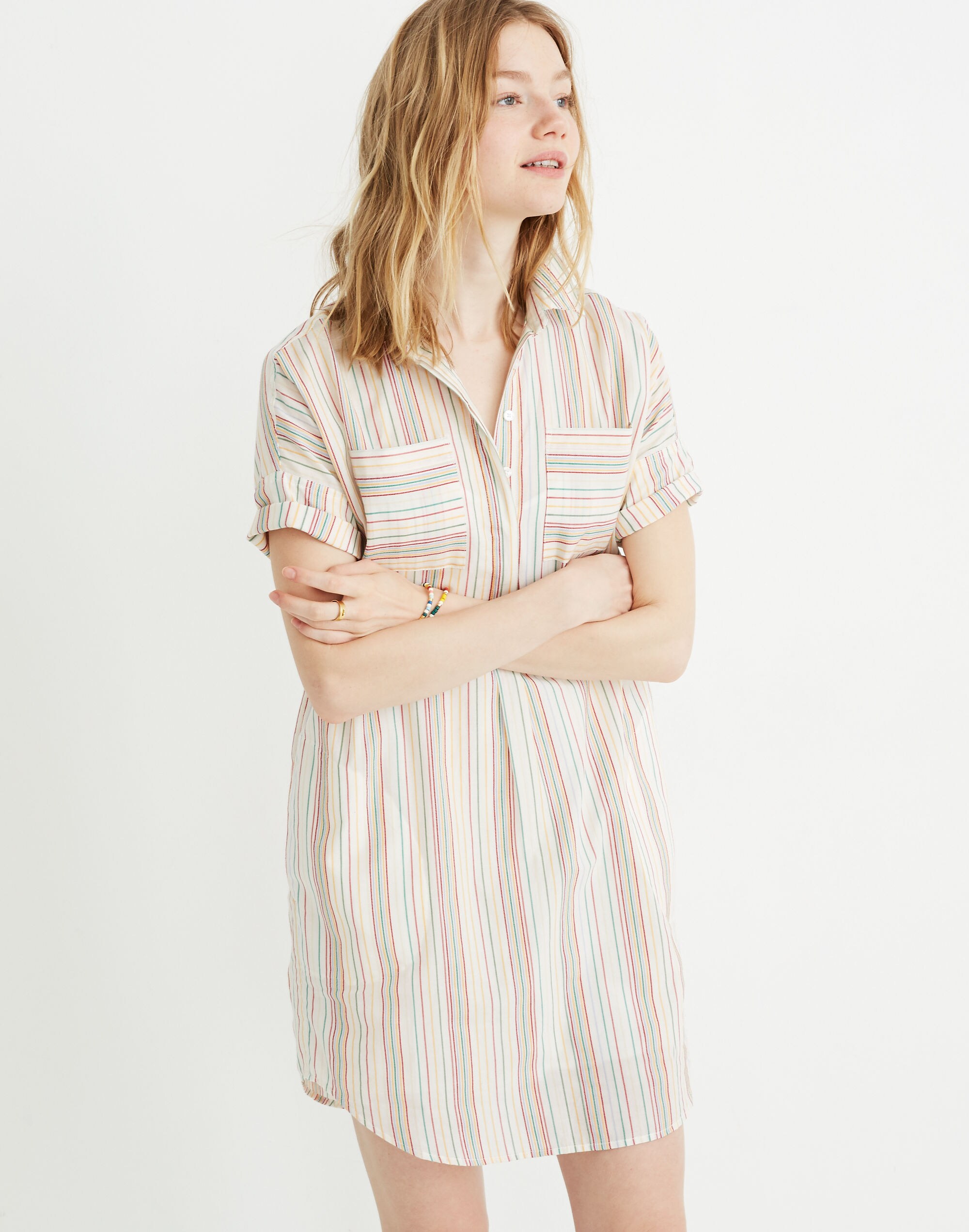 rainbow striped shirt dress Clearance kids t-shirt dress in rainbow stripe