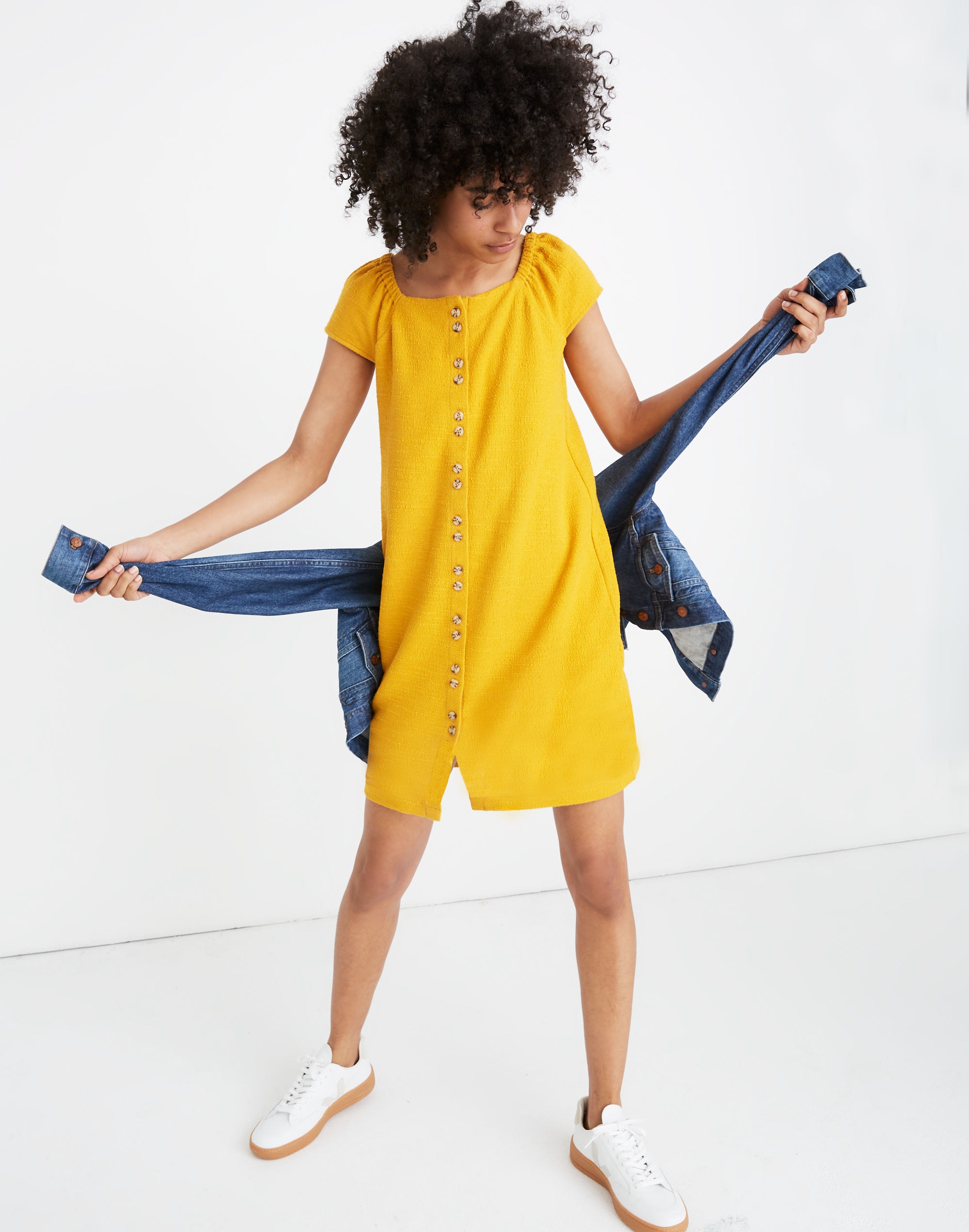 Texture &amp; Thread Cap-Sleeve Dress