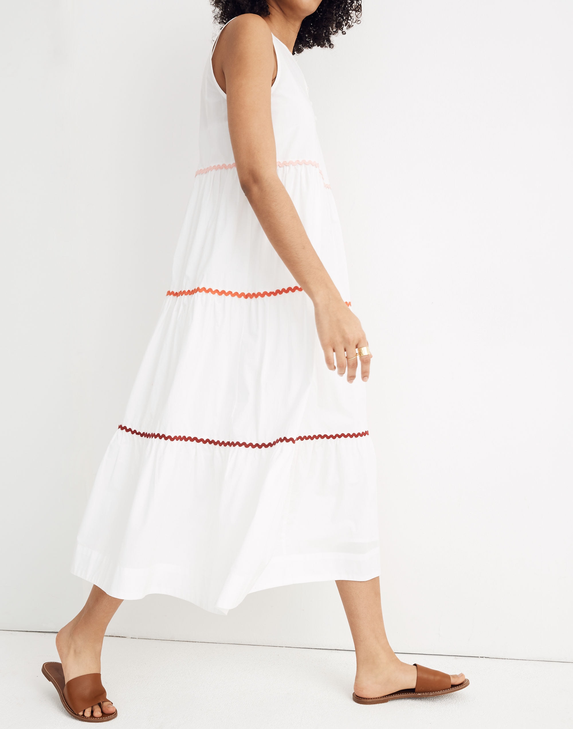 Rickrack Cattail Tiered Dress