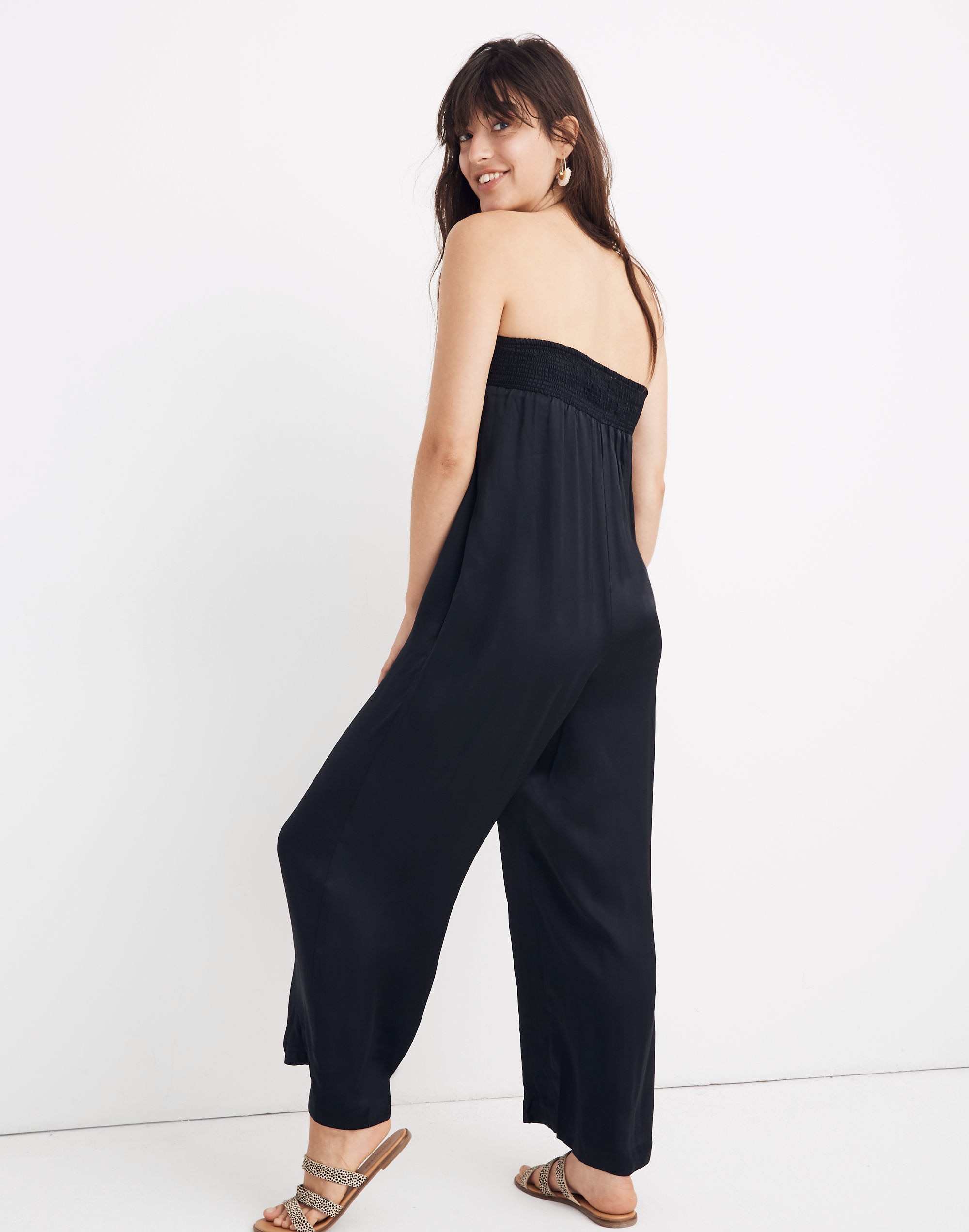 Strapless Tie-Front Jumpsuit