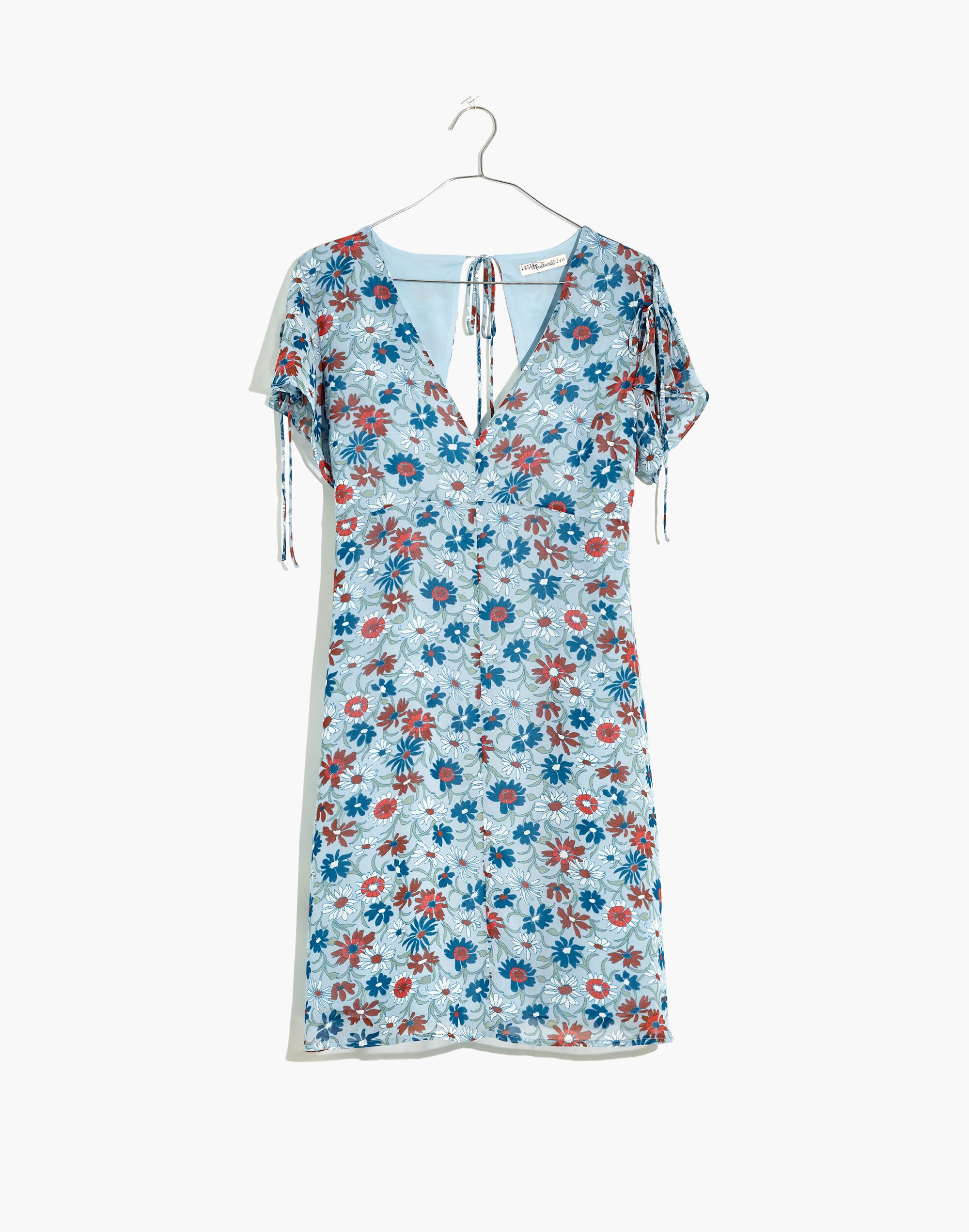 Open-Back Mini Dress in Wildflower Garden