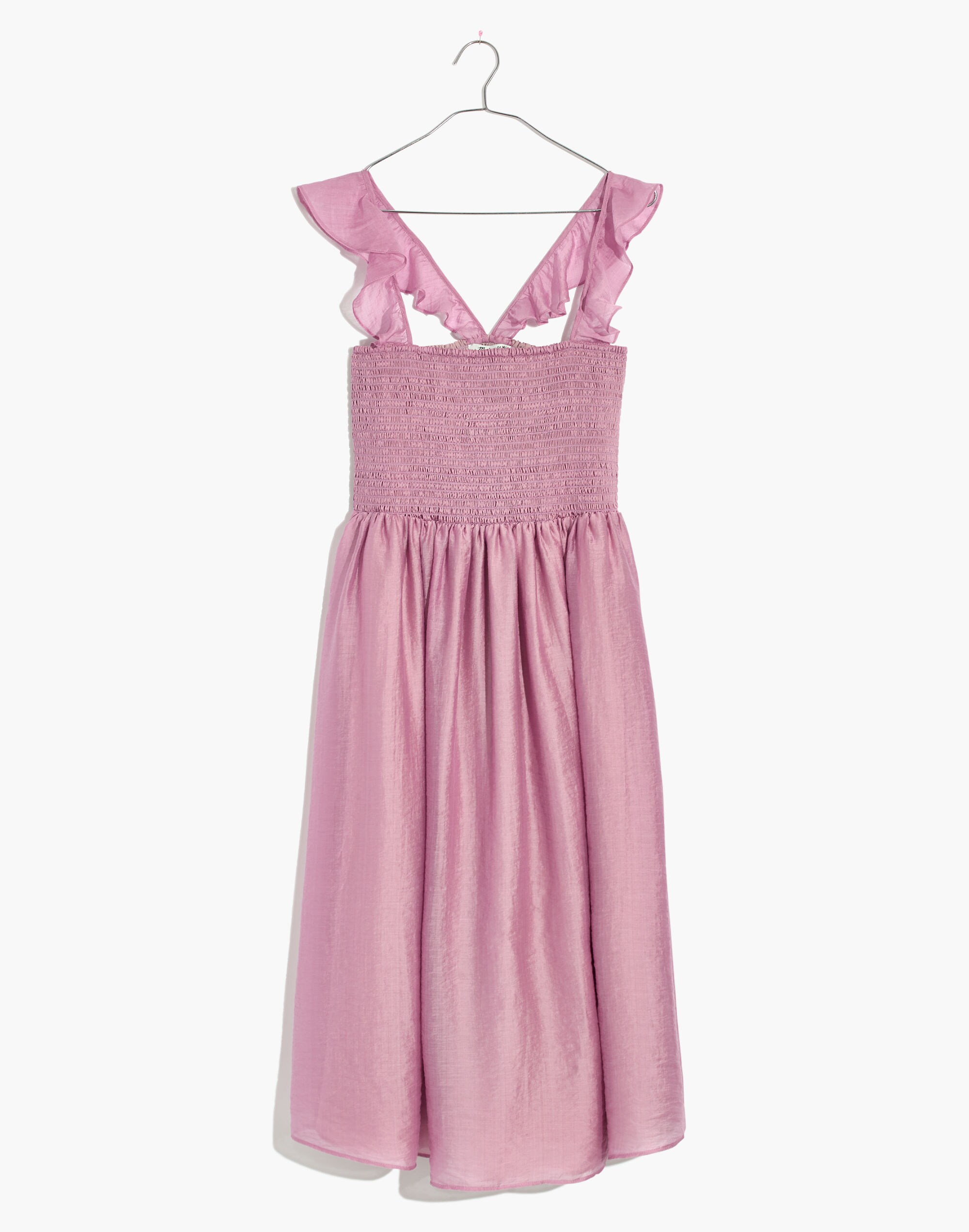 Ruffle-Strap Smocked Dress