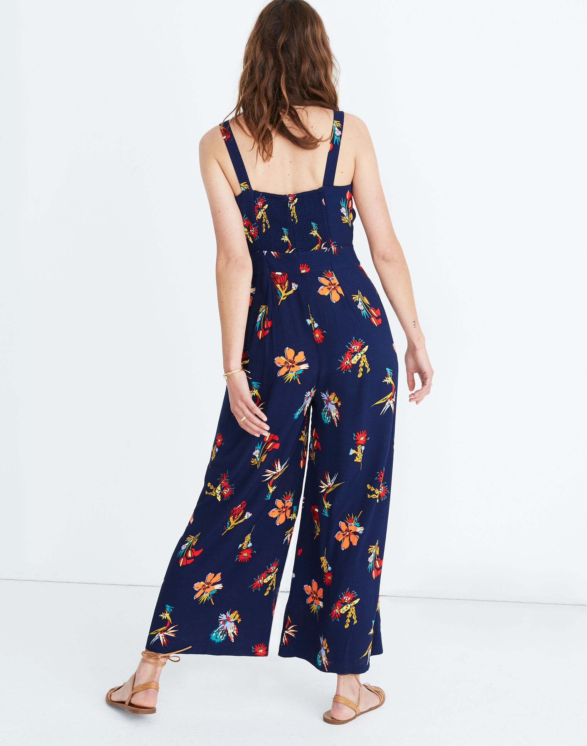 Plumeria Cutout Jumpsuit in Bird of Paradise
