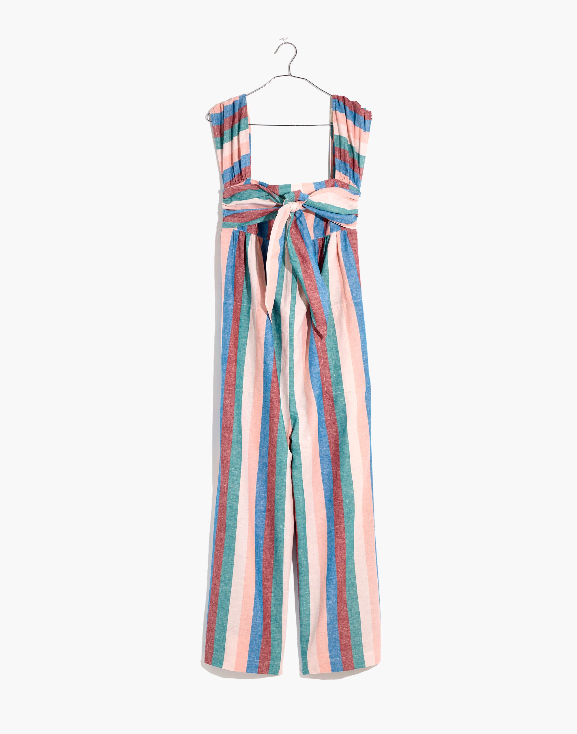 Cap-Sleeve Tie Jumpsuit in Flagstaff Stripe