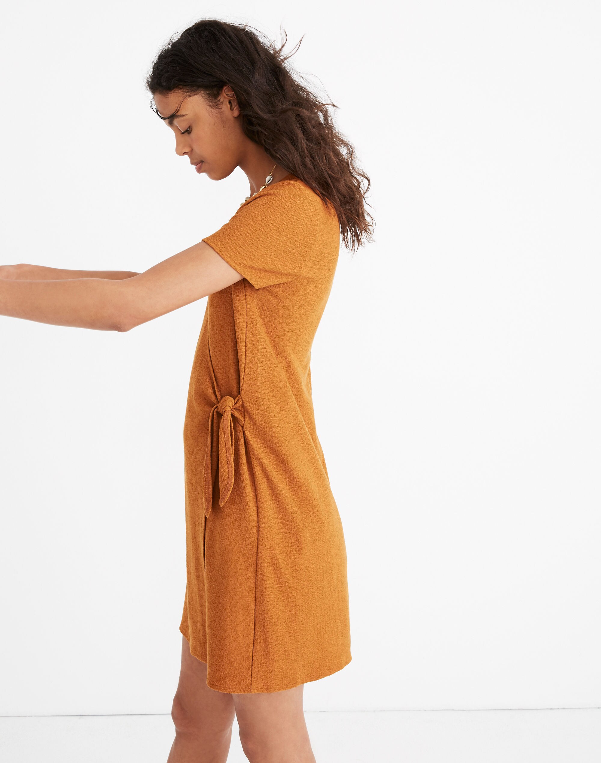 Texture &amp; Thread Short-Sleeve Side-Tie Dress