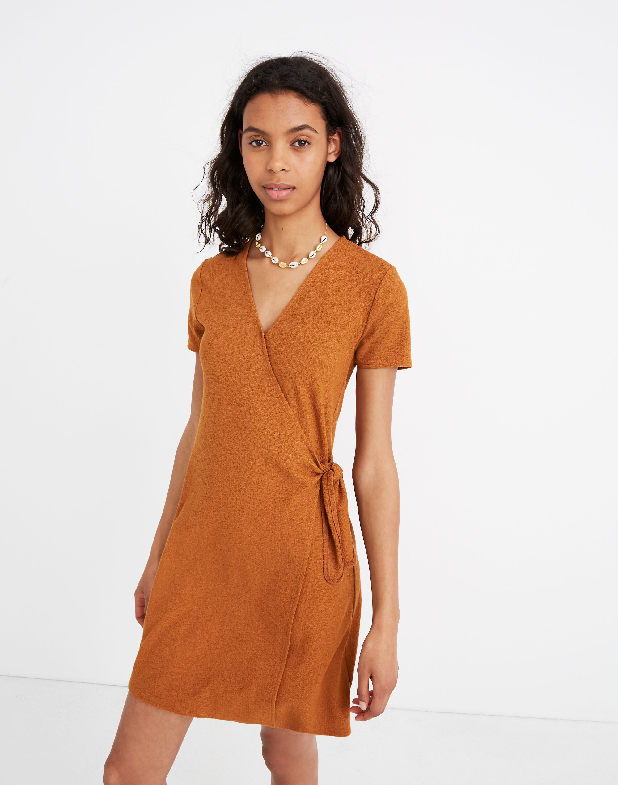 Texture &amp; Thread Short-Sleeve Side-Tie Dress