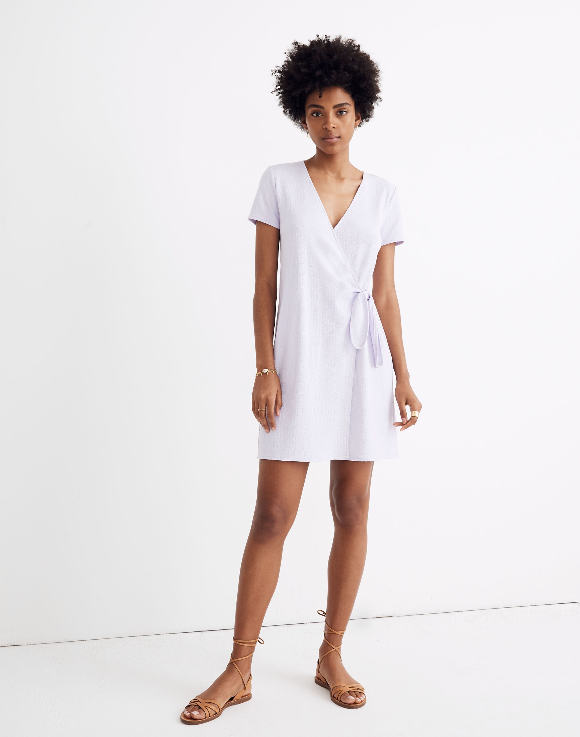 Texture &amp; Thread Short-Sleeve Side-Tie Dress