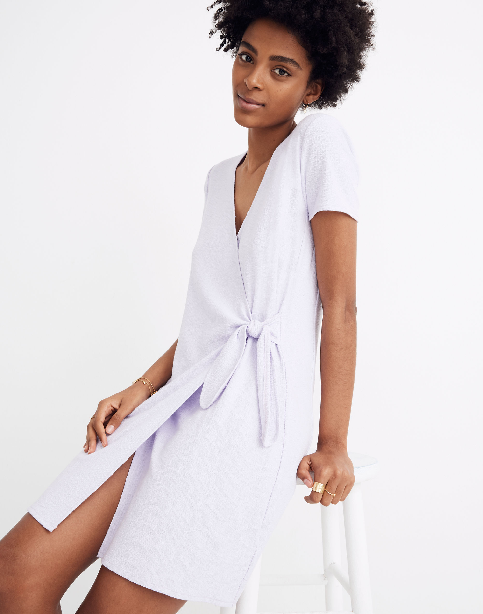 Texture &amp; Thread Short-Sleeve Side-Tie Dress