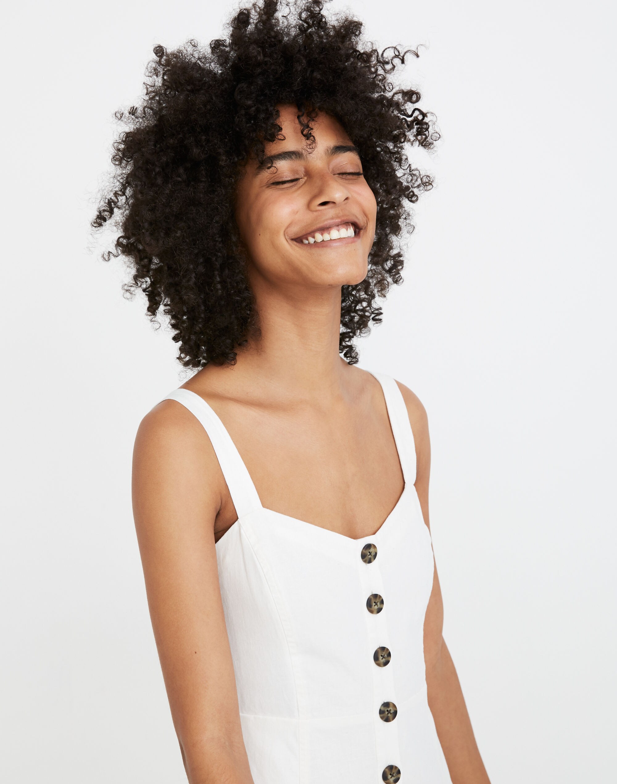 Button-Front Tank Dress