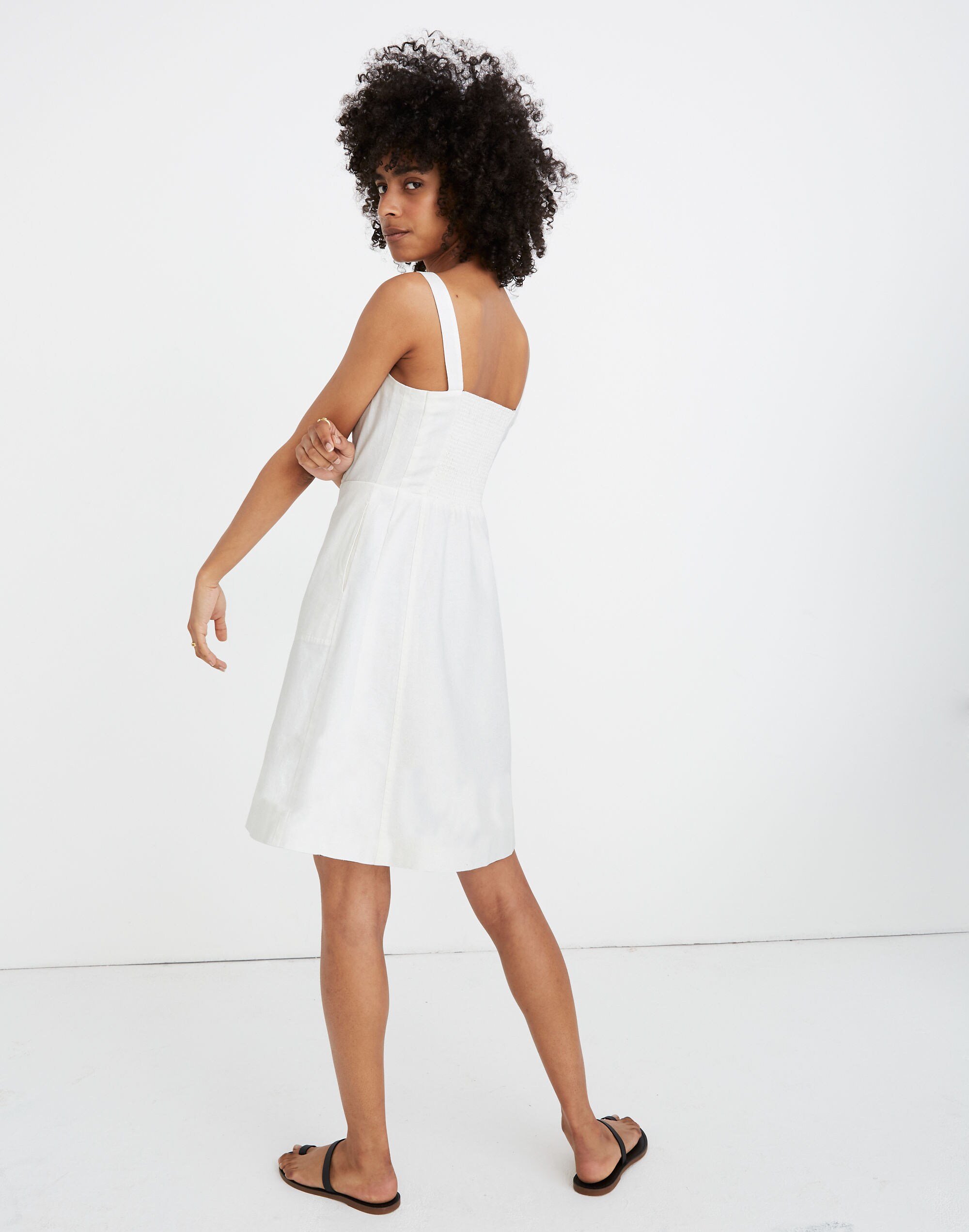 Button-Front Tank Dress