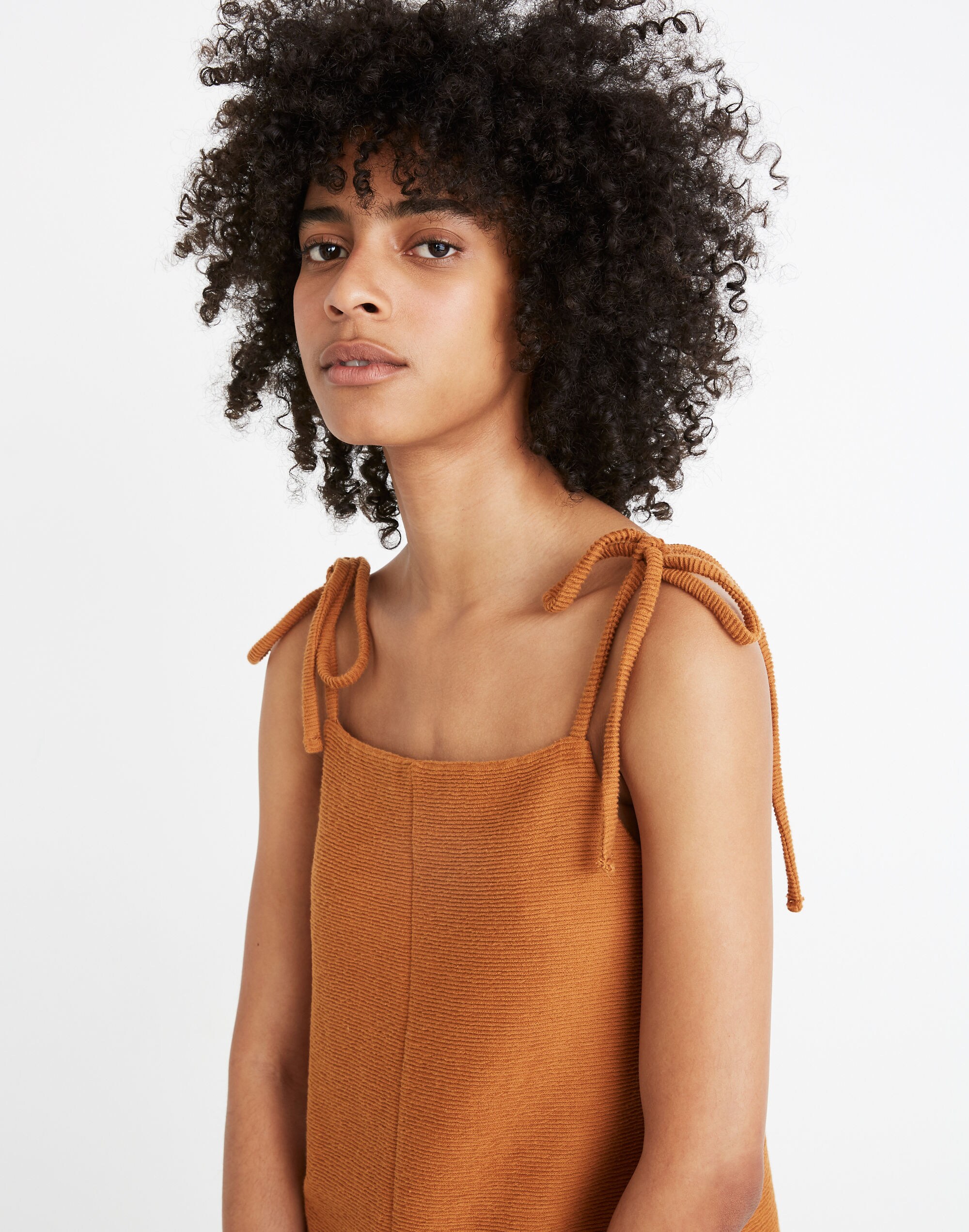 Texture &amp; Thread Tie-Strap Romper