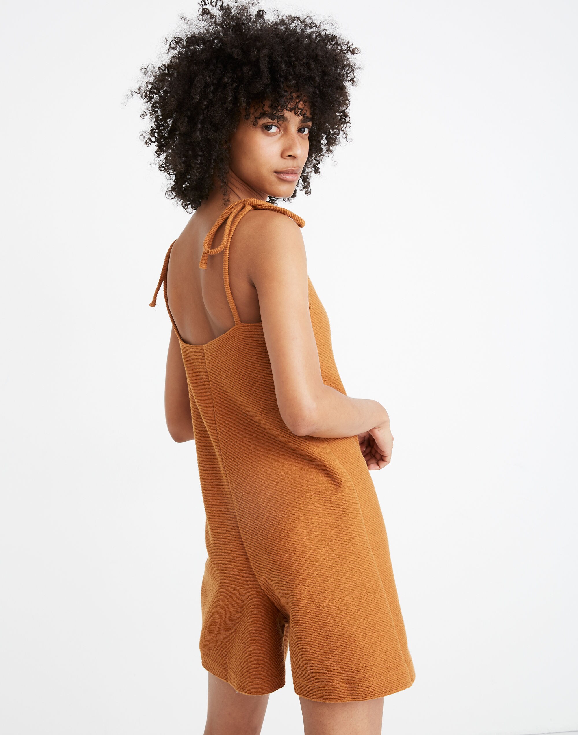 Texture &amp; Thread Tie-Strap Romper