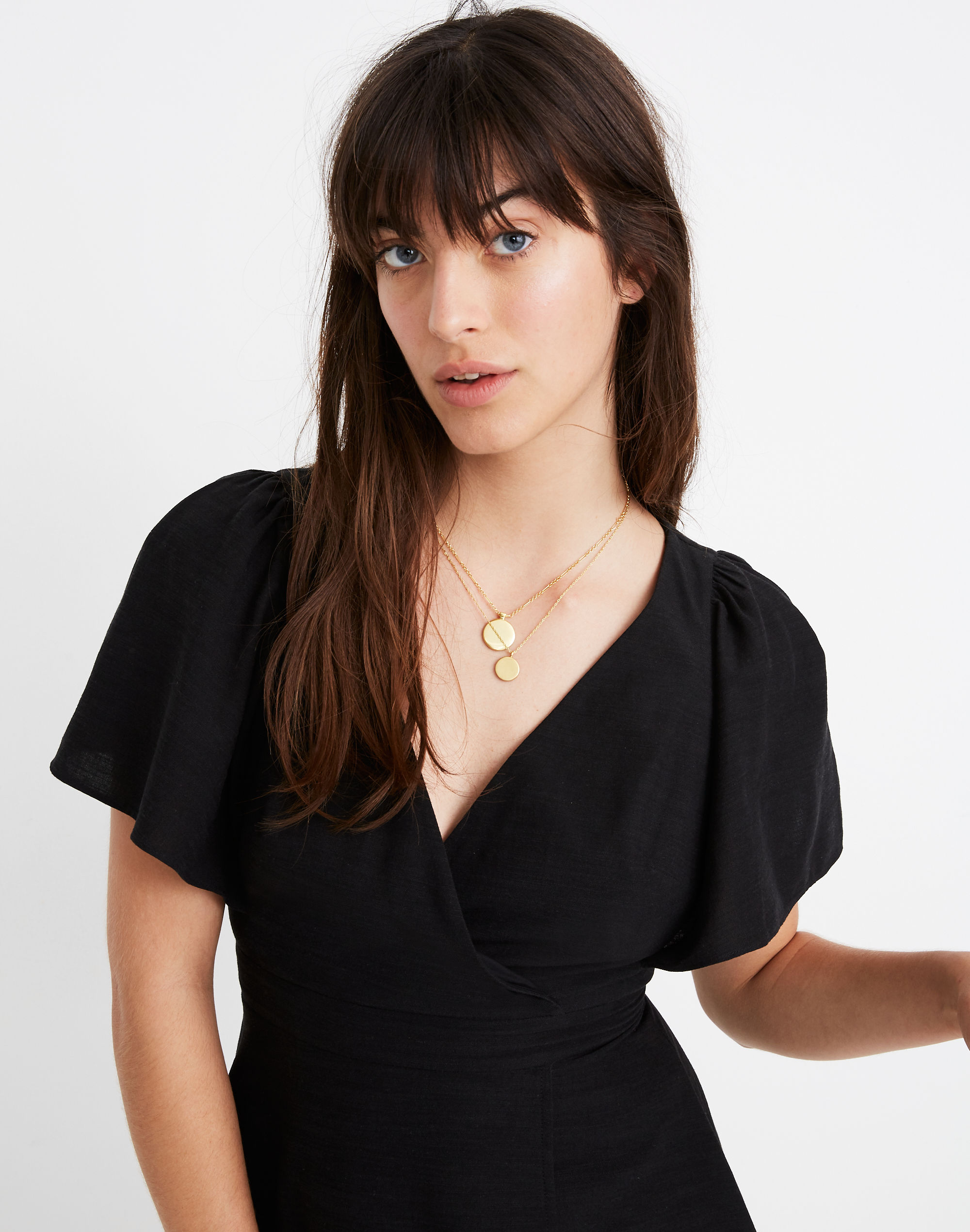 Cape-Sleeve Mini Dress