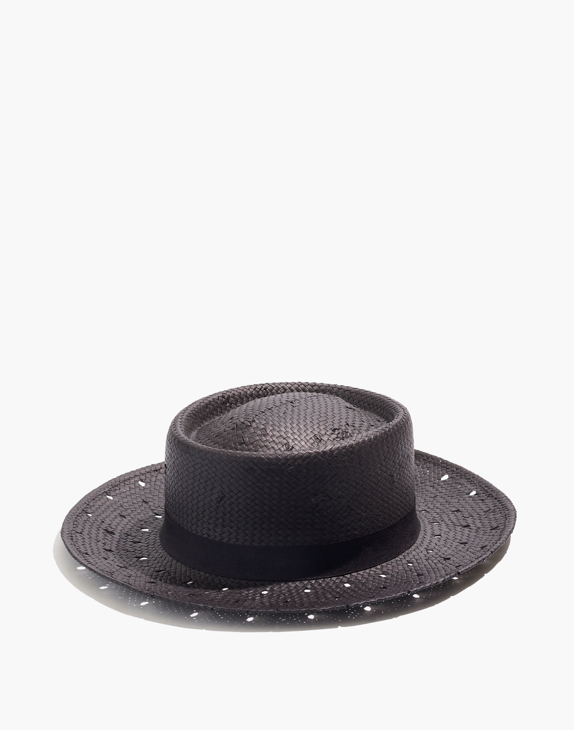 madewell x biltmore&reg; perforated boater hat