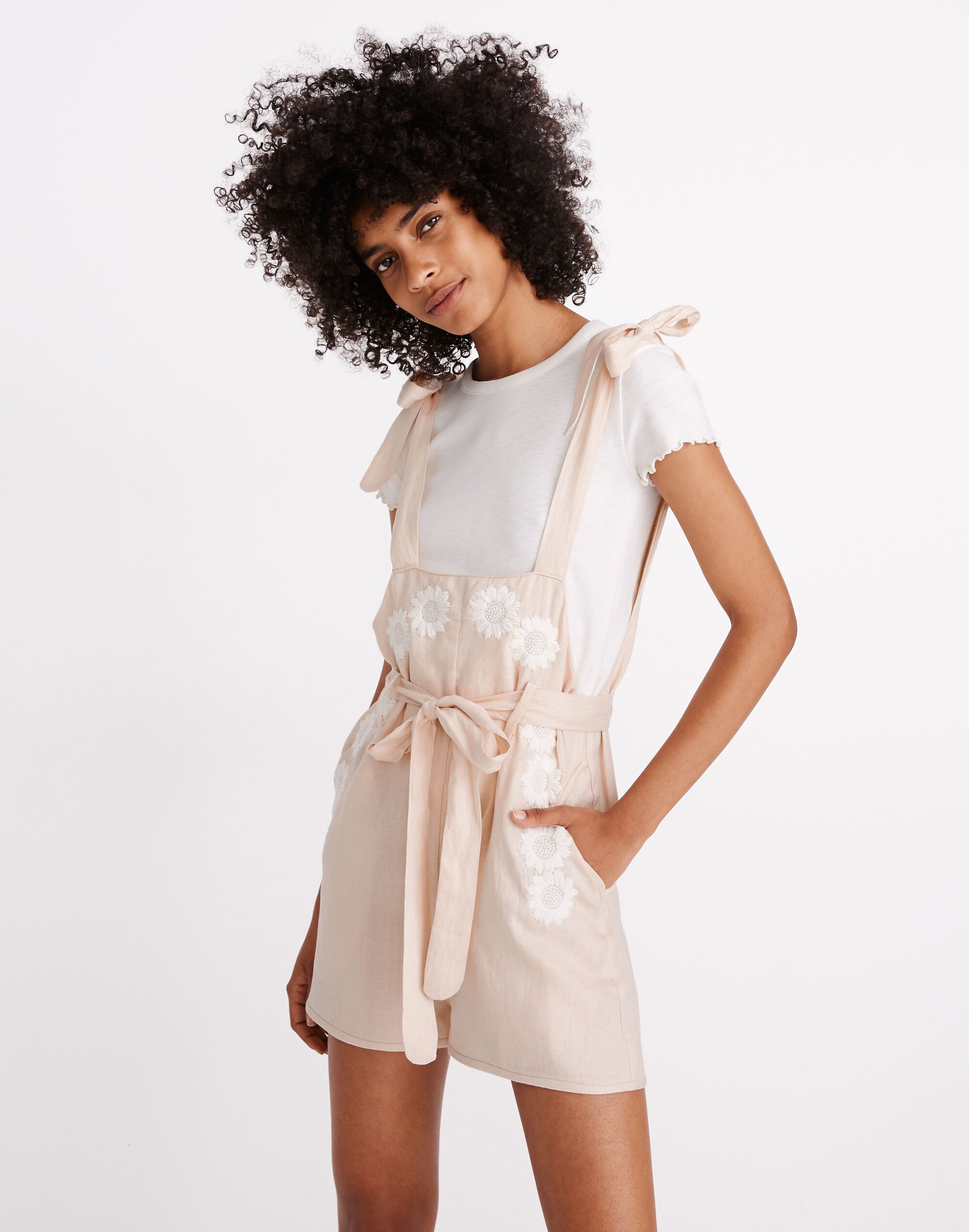Innika Choo Berry Bard Floral Embroidered Romper