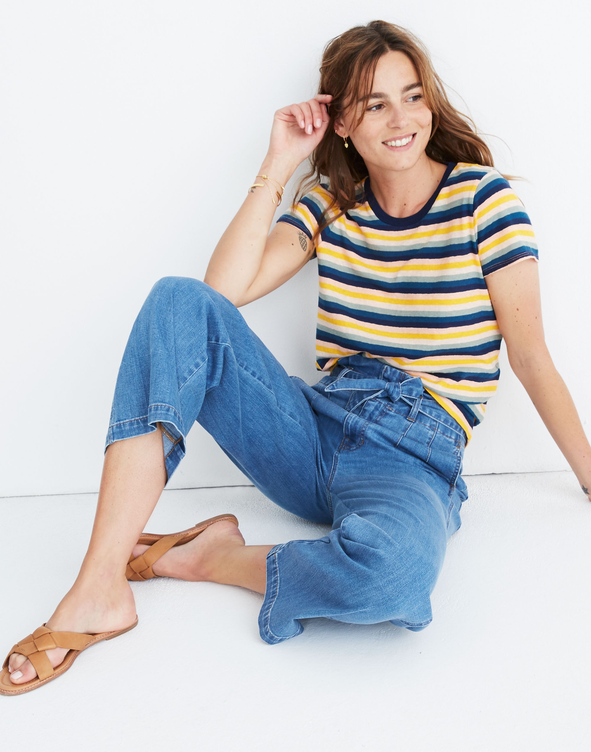 Lo-Fi Shrunken Tee in Stamford Stripe