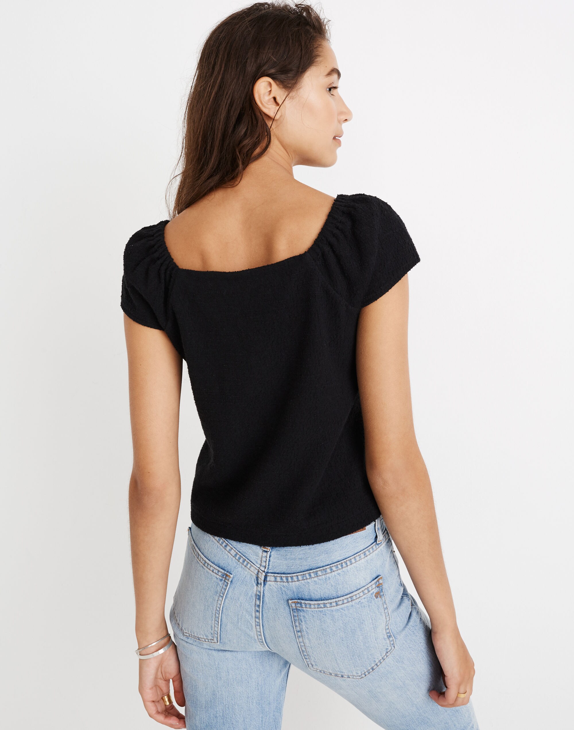 Texture &amp; Thread Button-Front Top