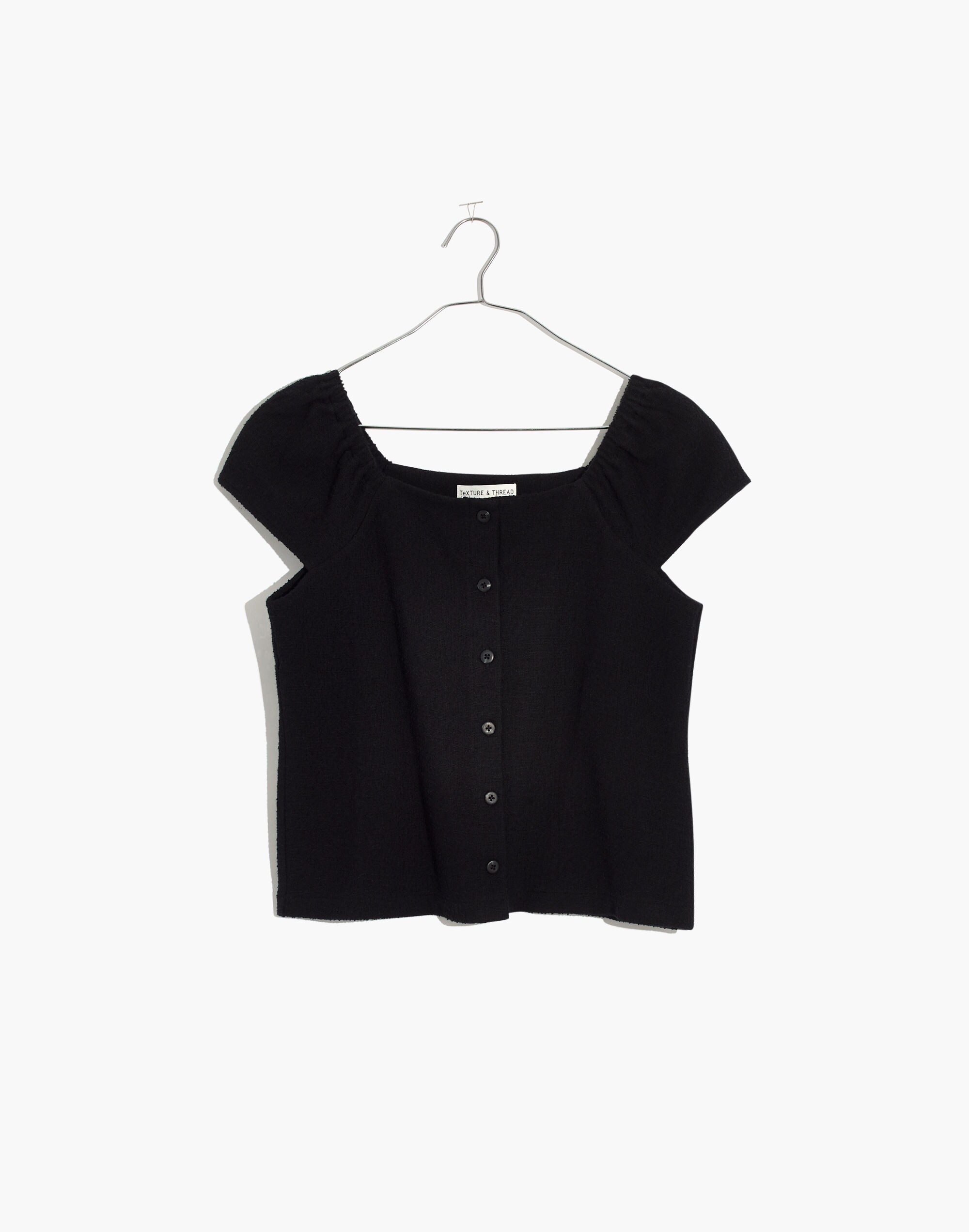Texture &amp; Thread Button-Front Top