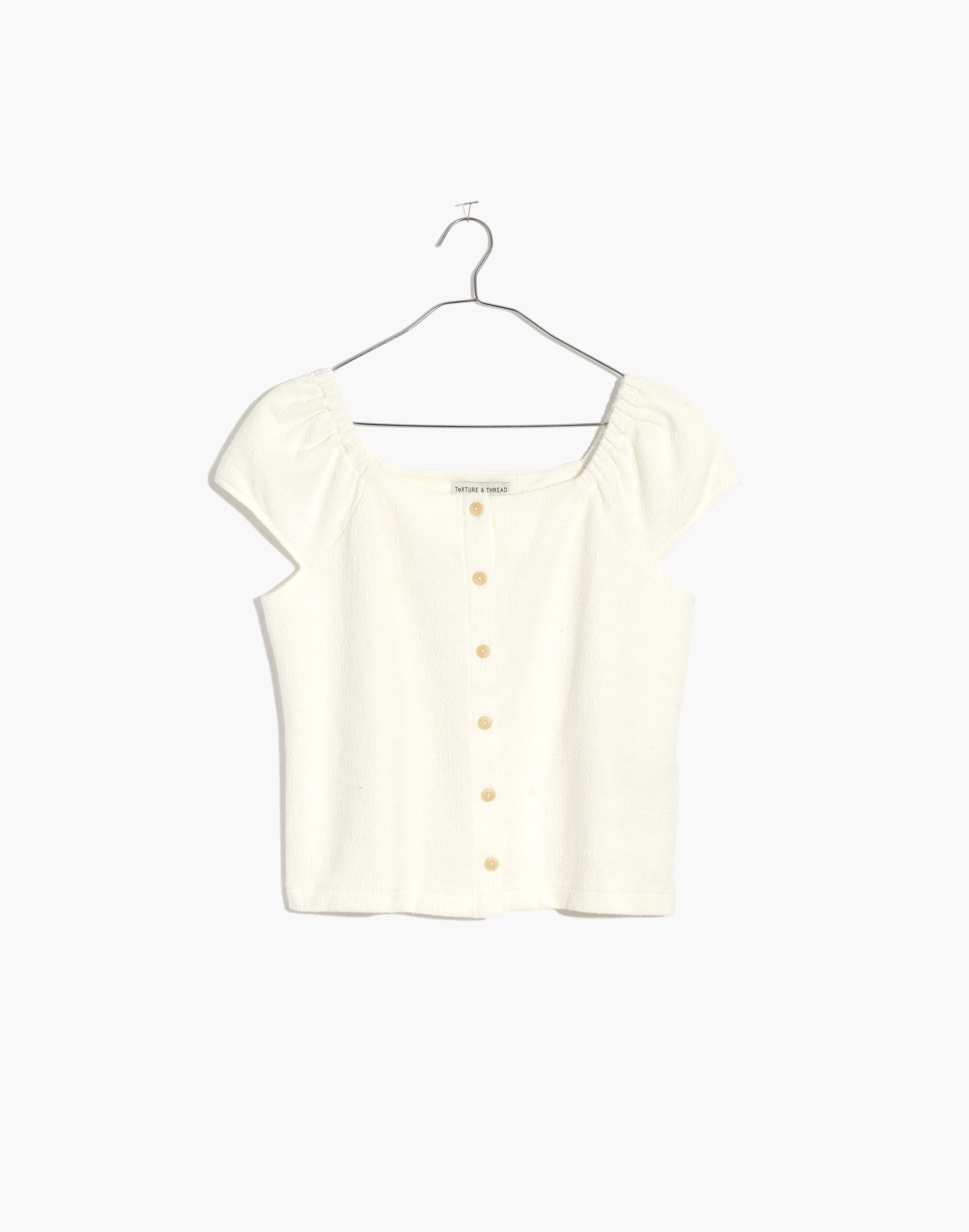 Texture &amp; Thread Button-Front Top