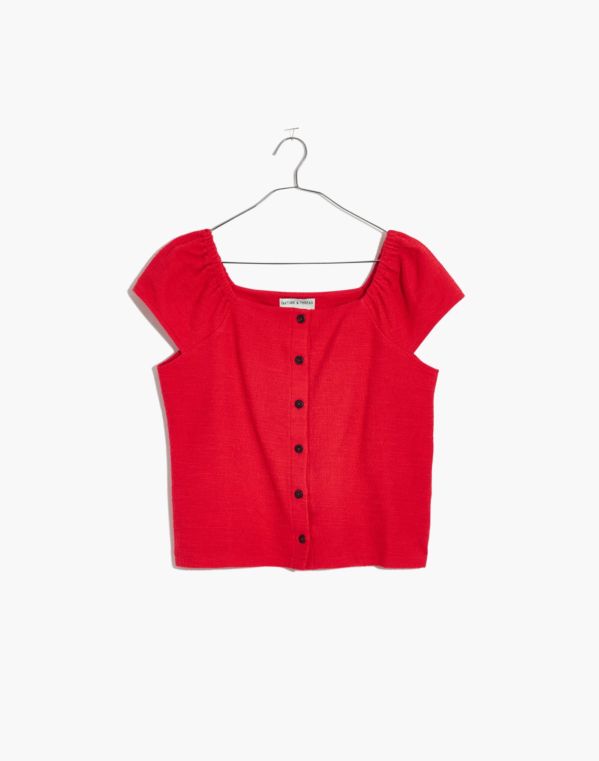 Texture &amp; Thread Button-Front Top
