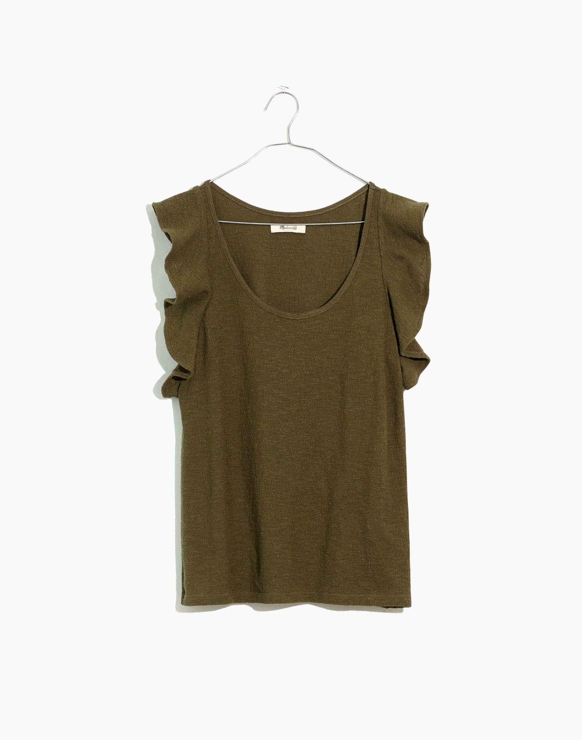 Ruffle-Sleeve Tank Top