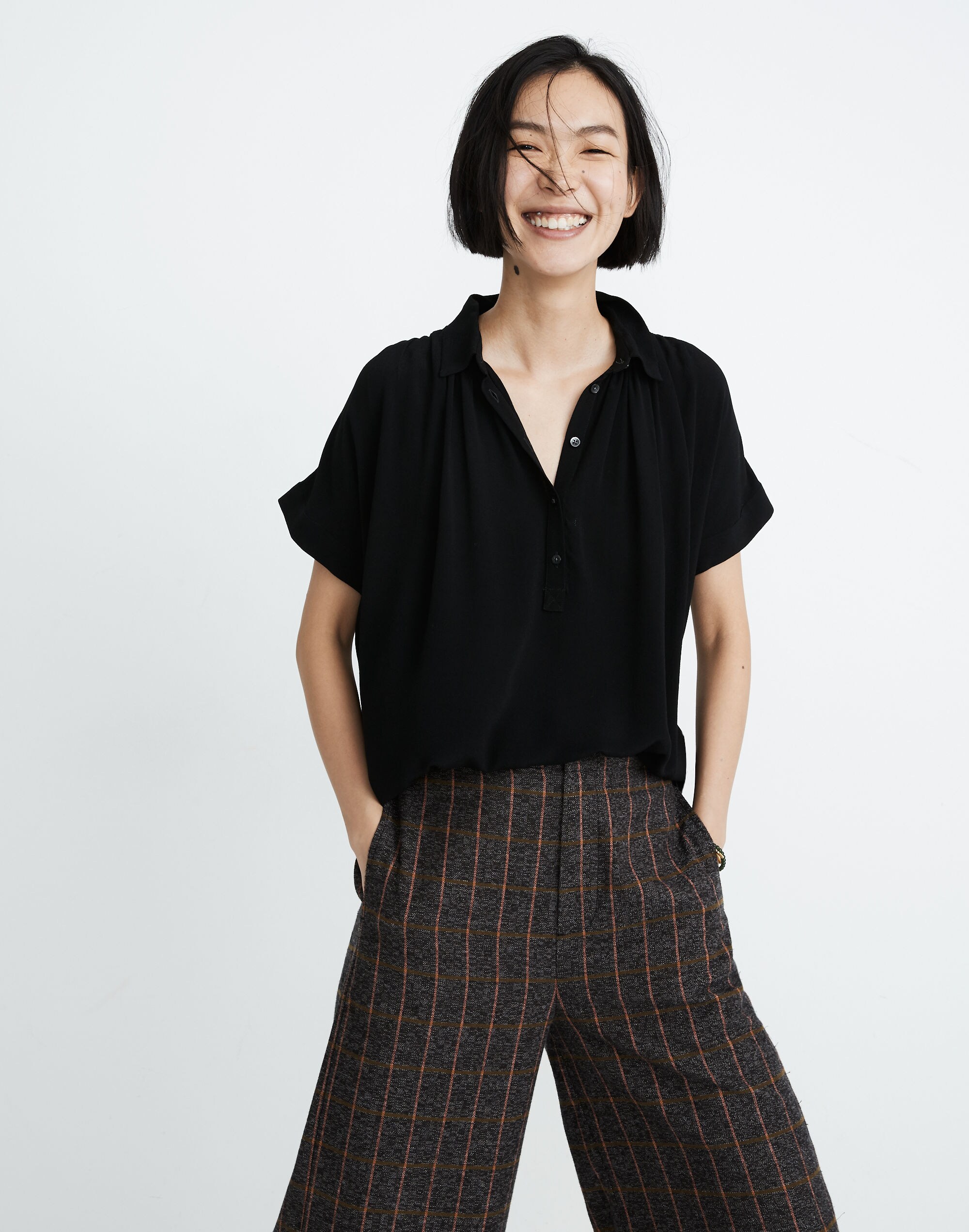 Central Drapey Popover Shirt | Madewell