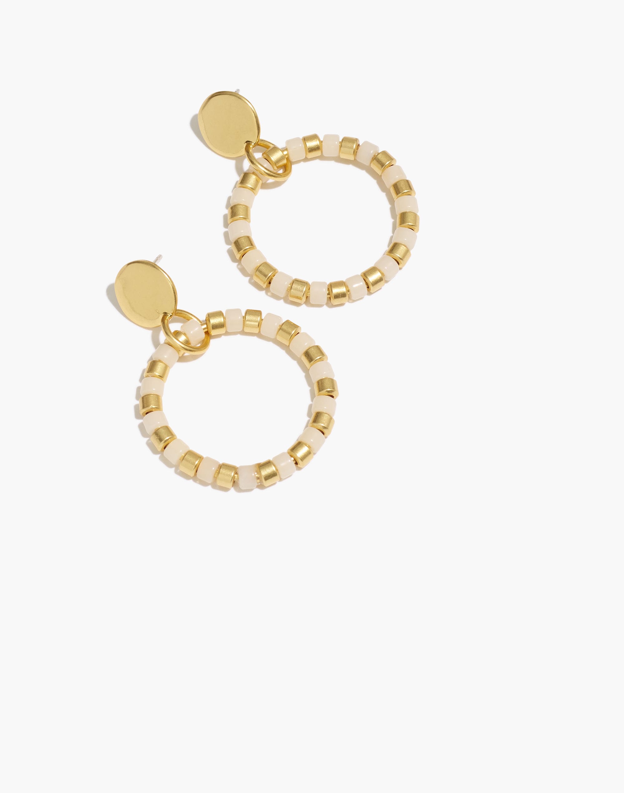 Resin Beaded Hoop Earrings