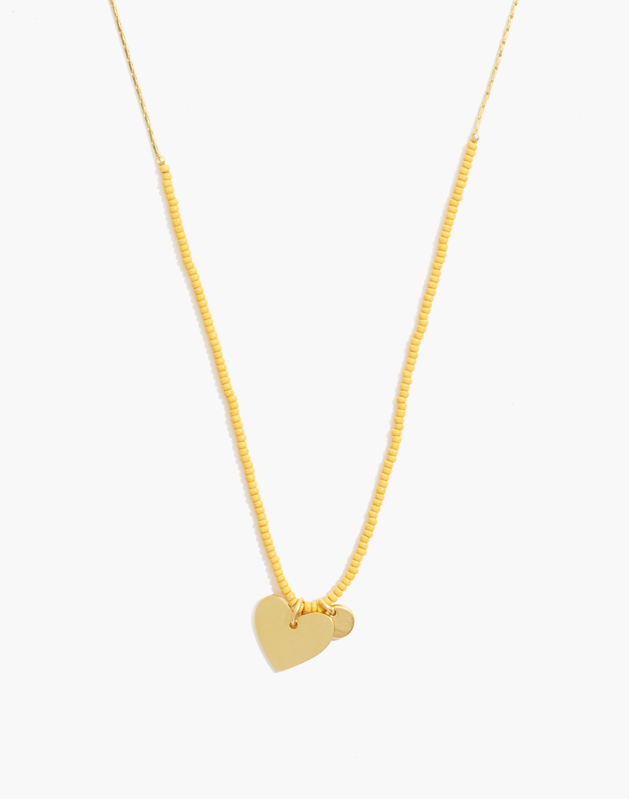 Heart Charm Beaded Necklace