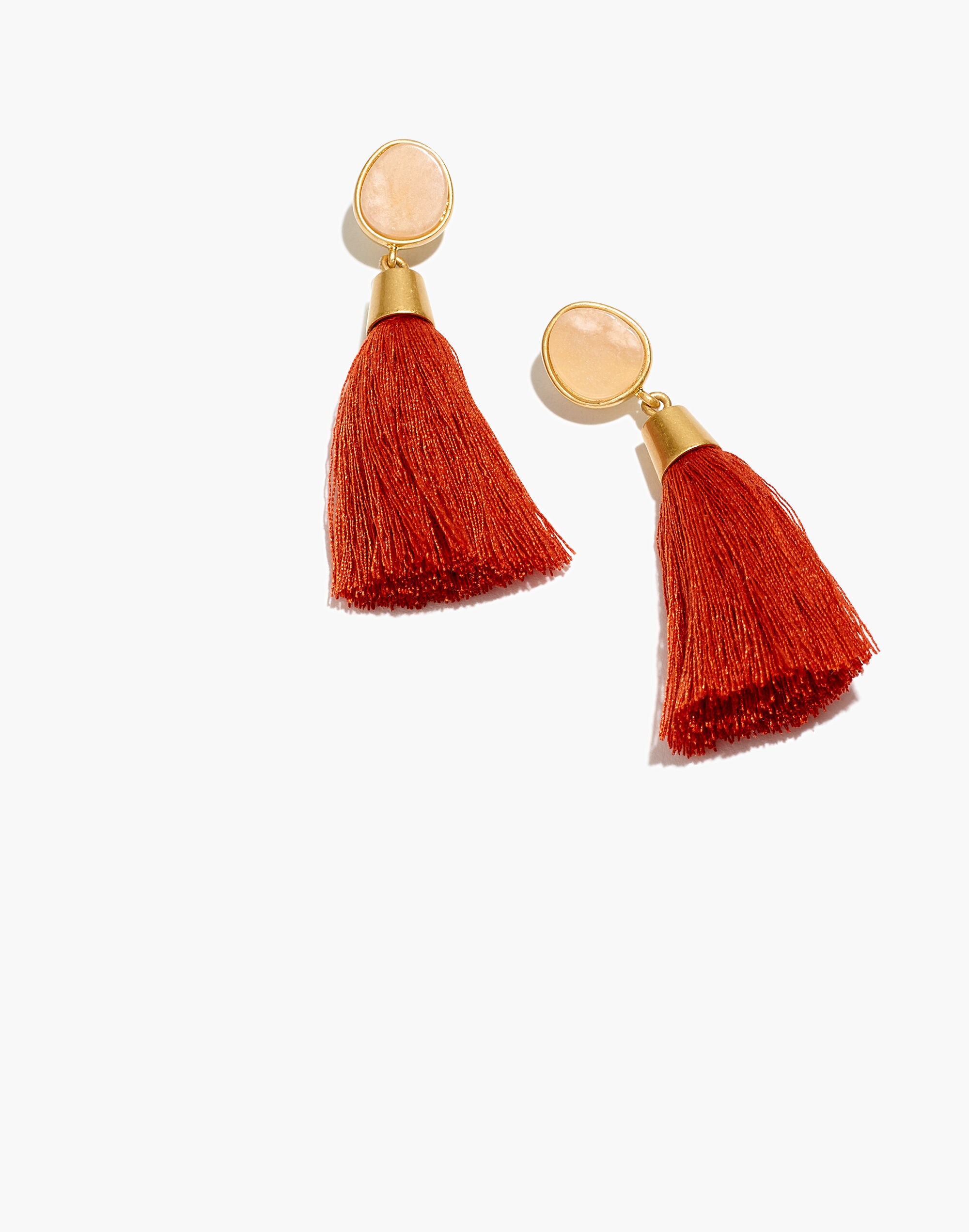 Stone Tassel Earrings