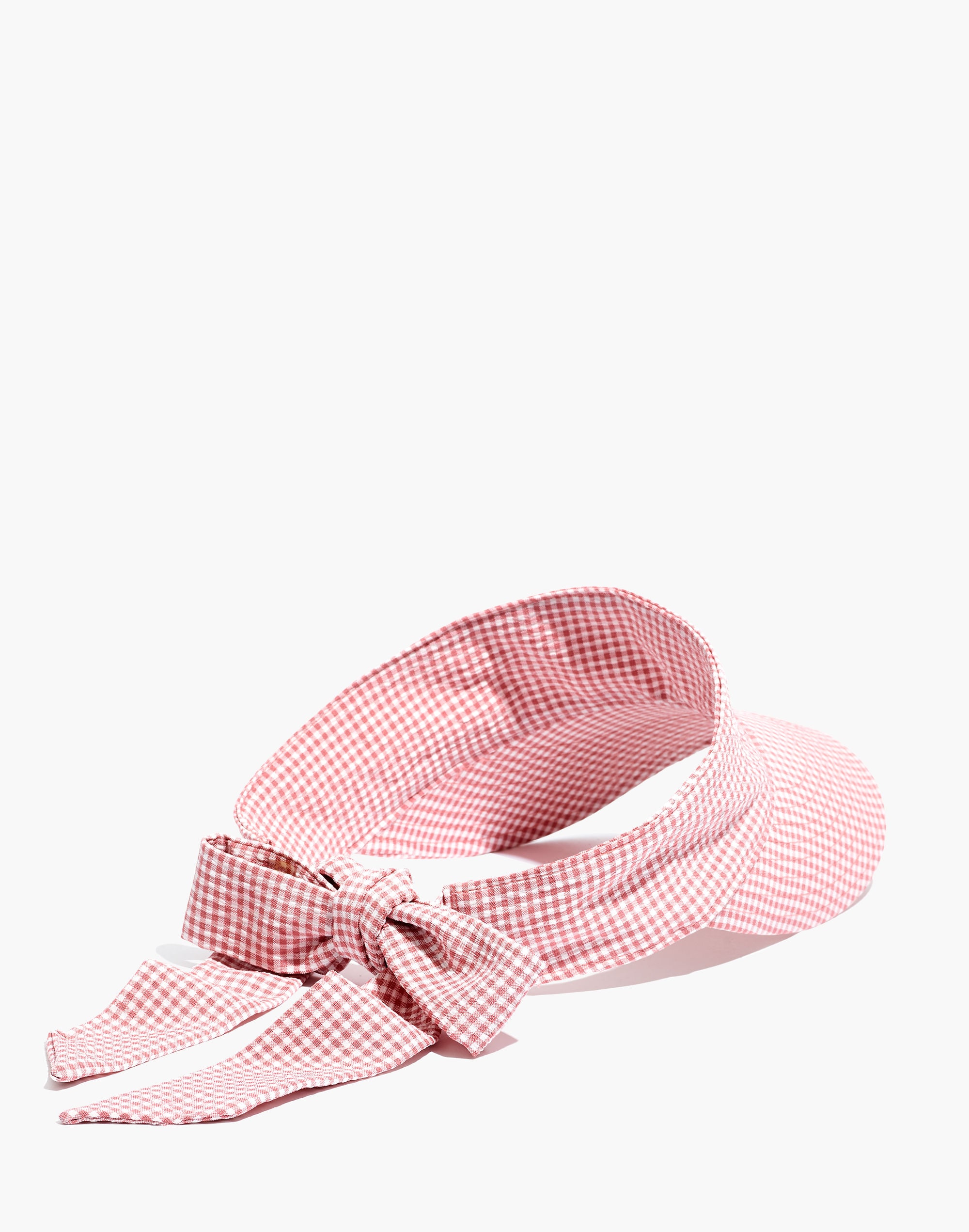 Gingham Tie-Back Visor