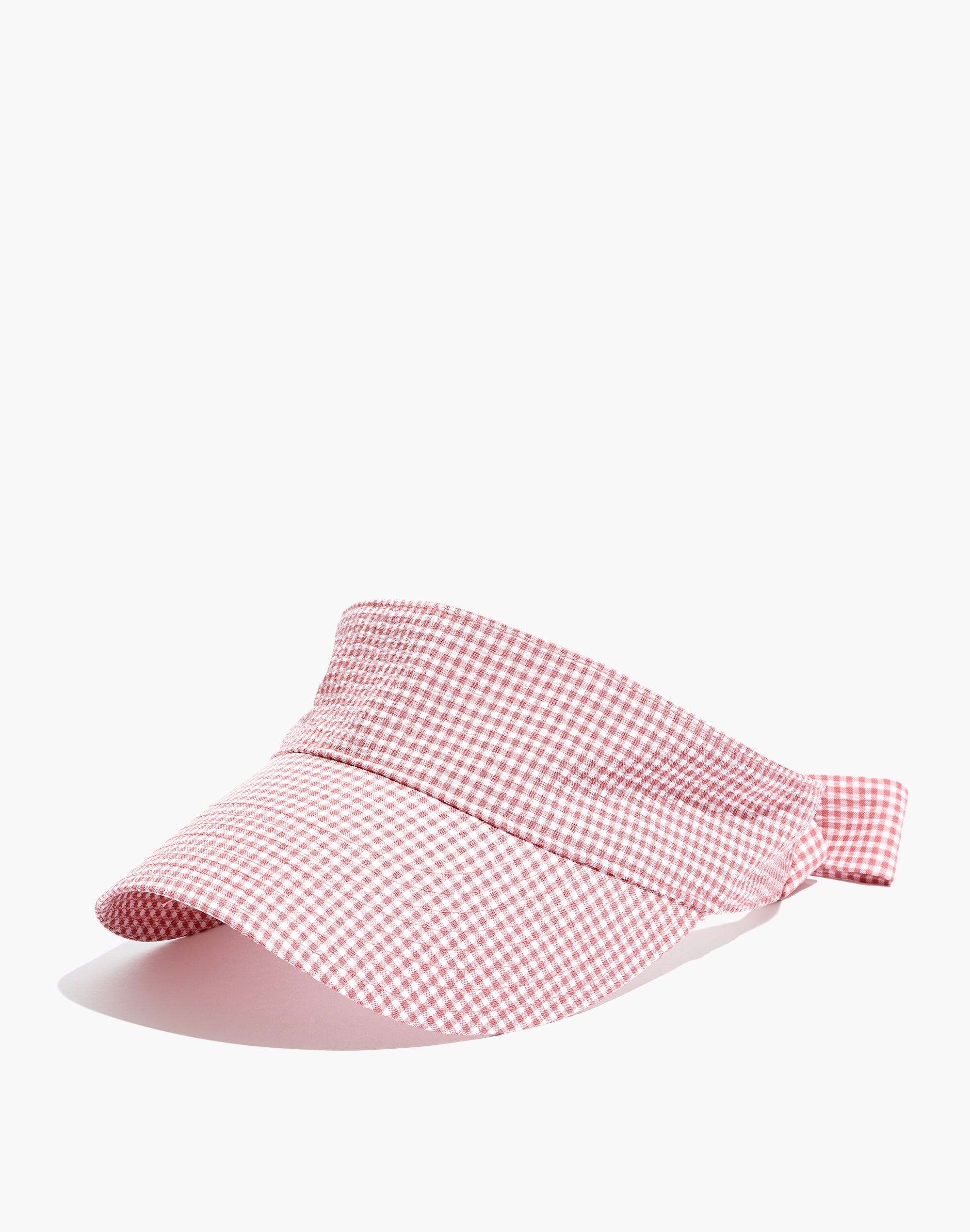 Gingham Tie-Back Visor
