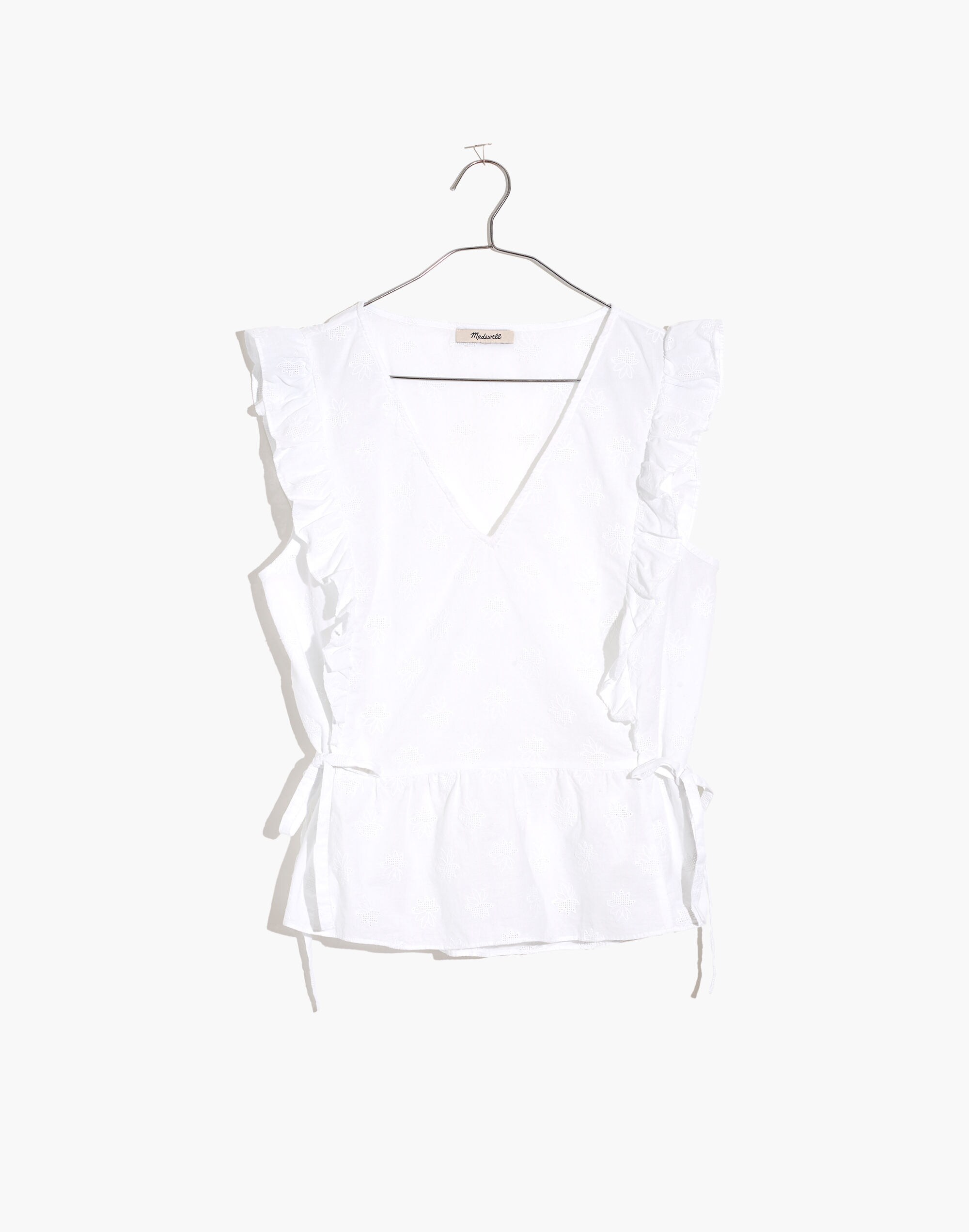 Side-Tie Ruffle Peplum Top