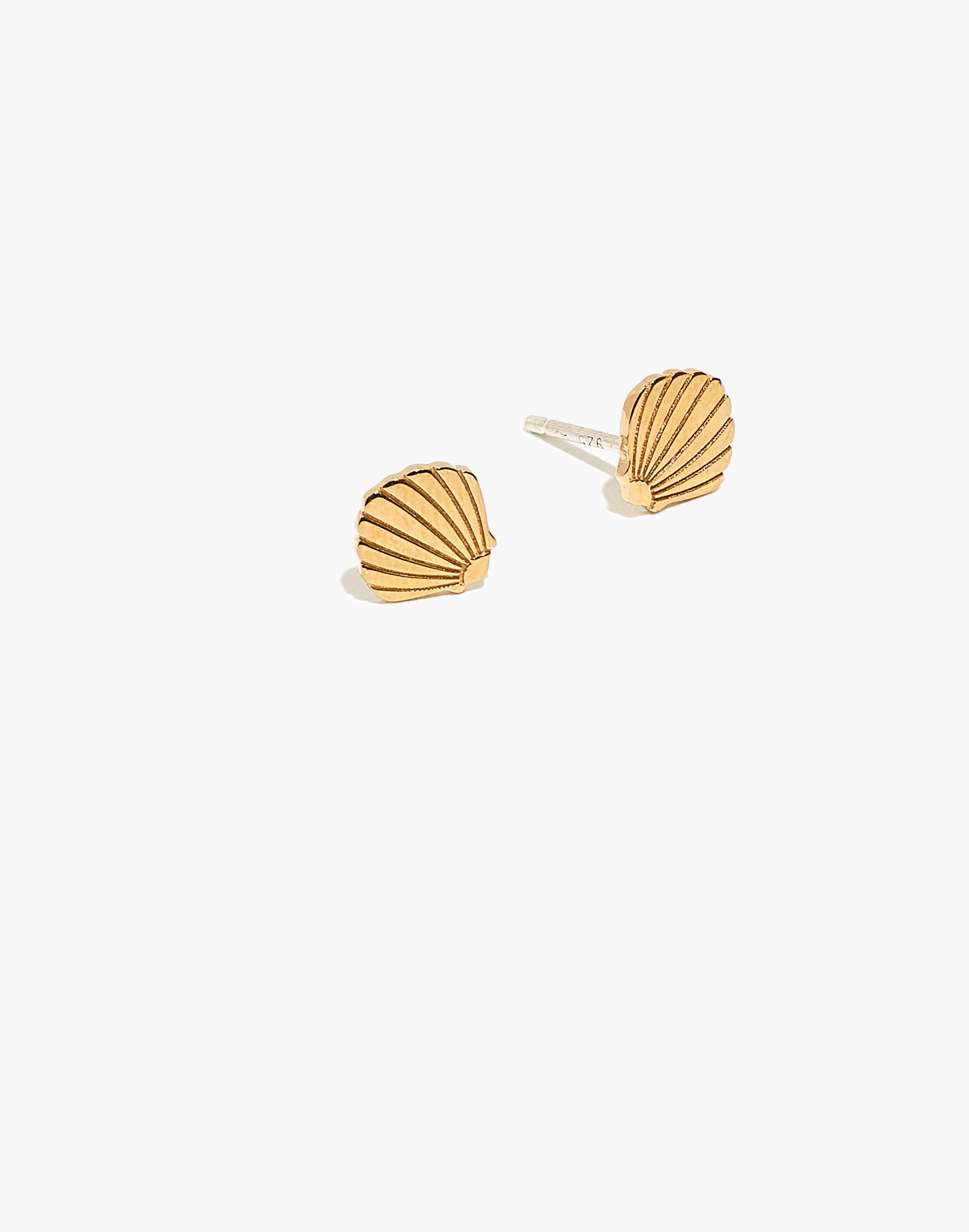 Vermeil Shell Stud Earrings