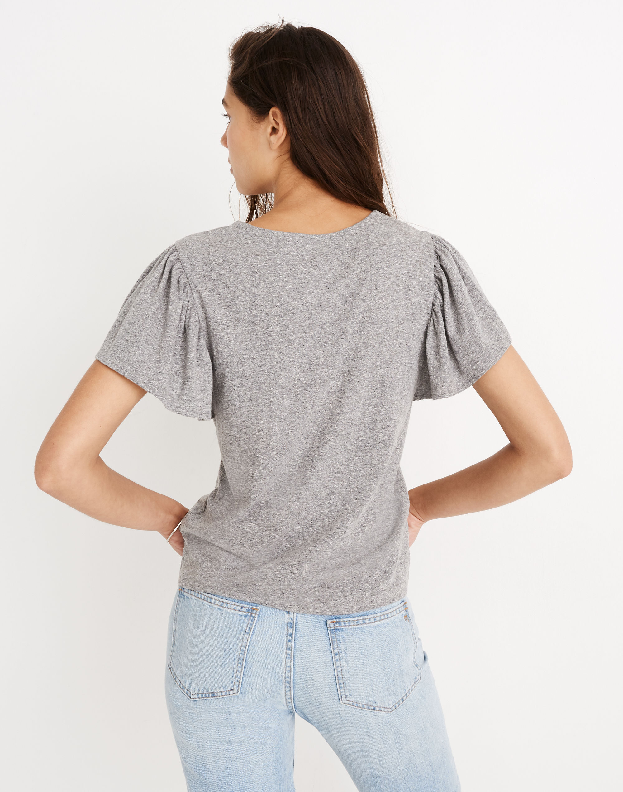 Triblend Flutter-Sleeve Tee