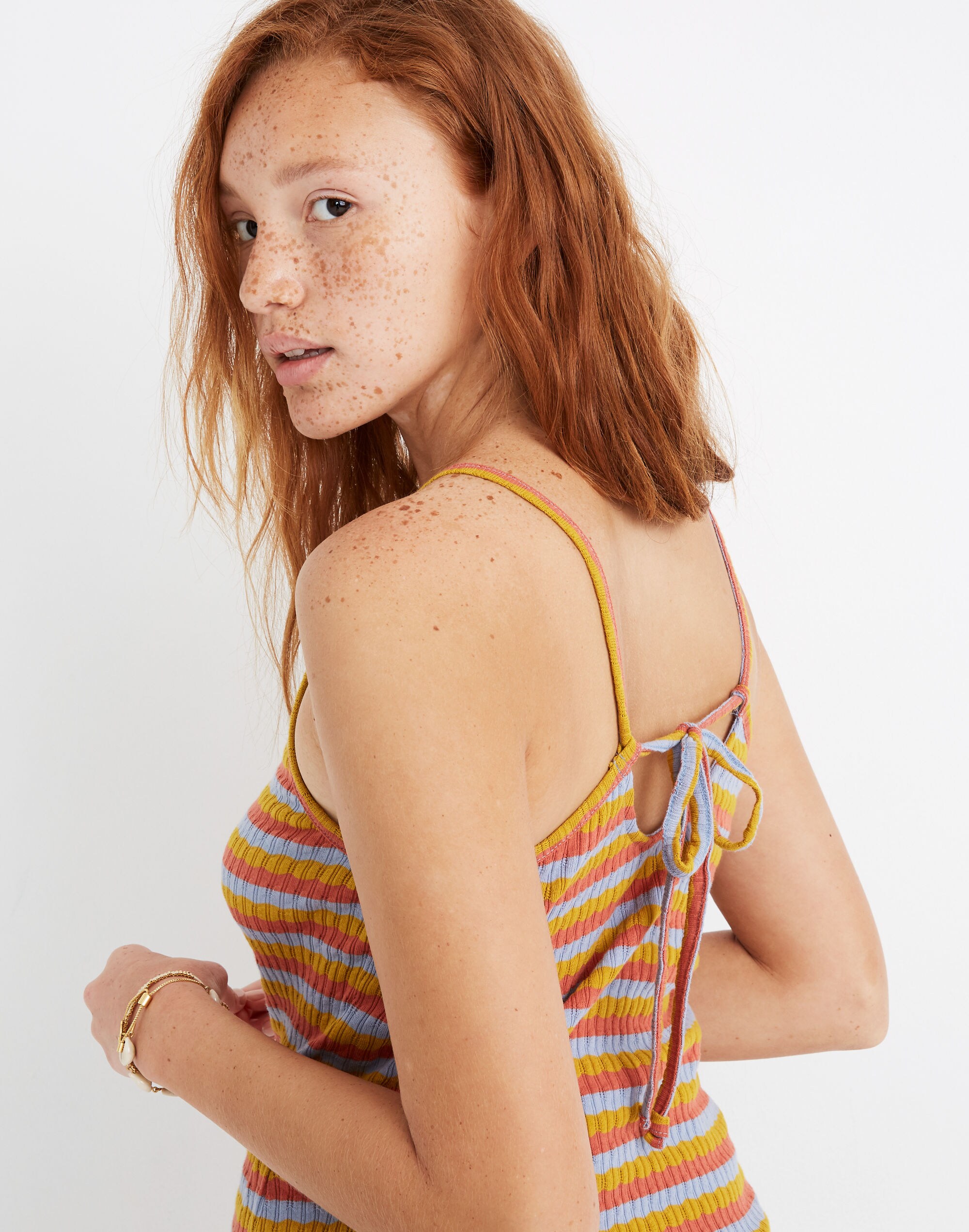 Tie-Back Ribbed Tank Top