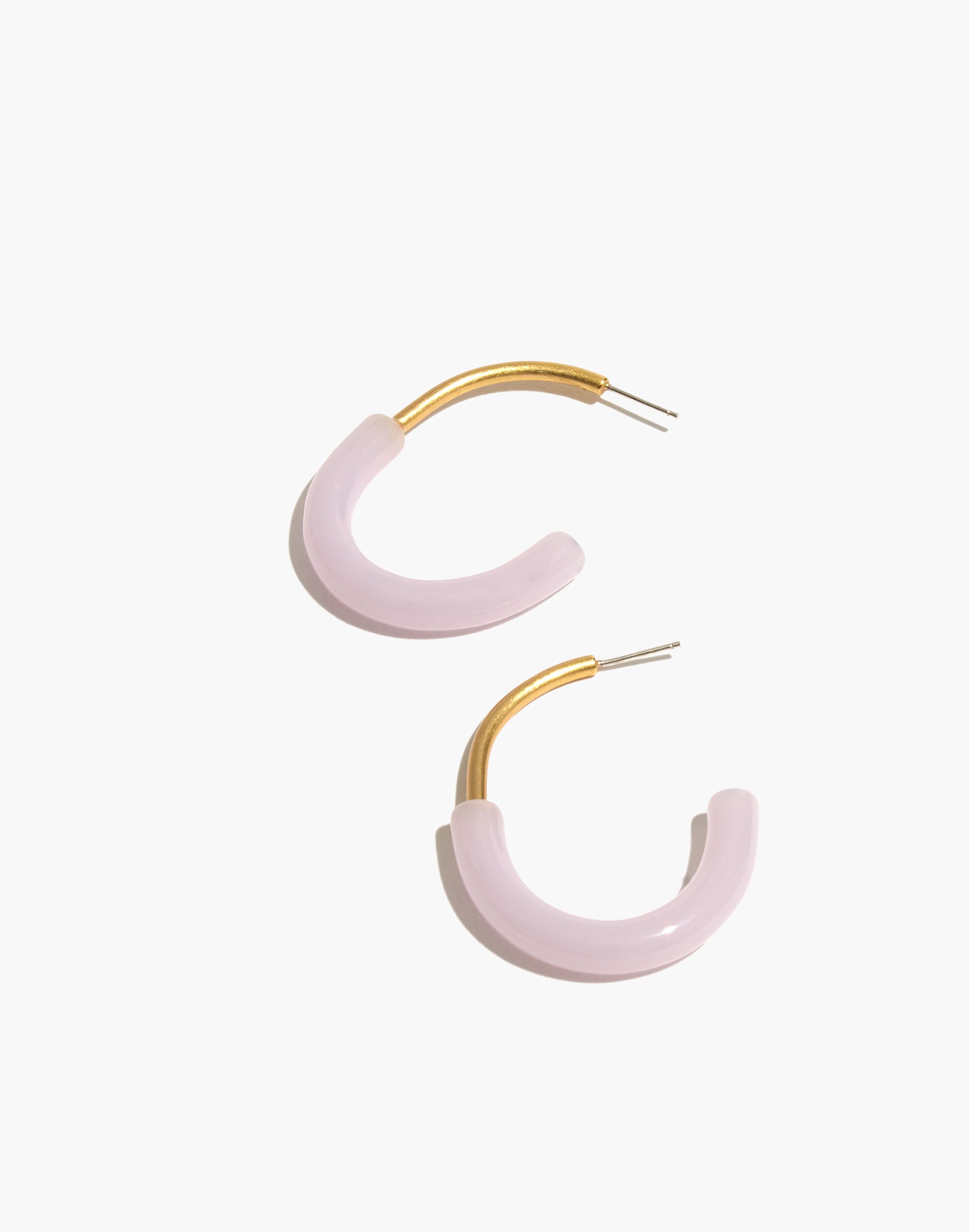 Half-and-Half Hoop Earrings