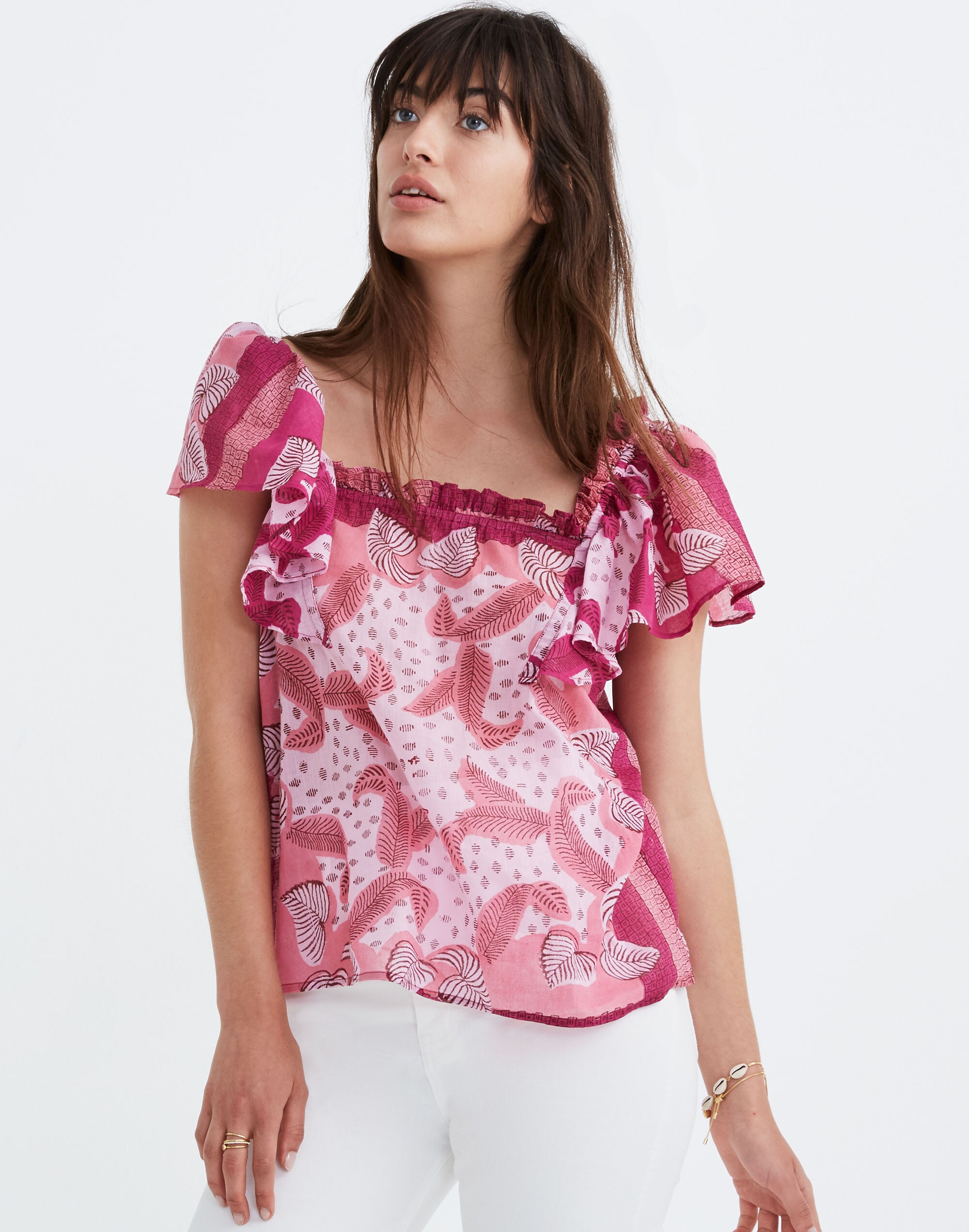 Banjanan Lupine Ruffle Top