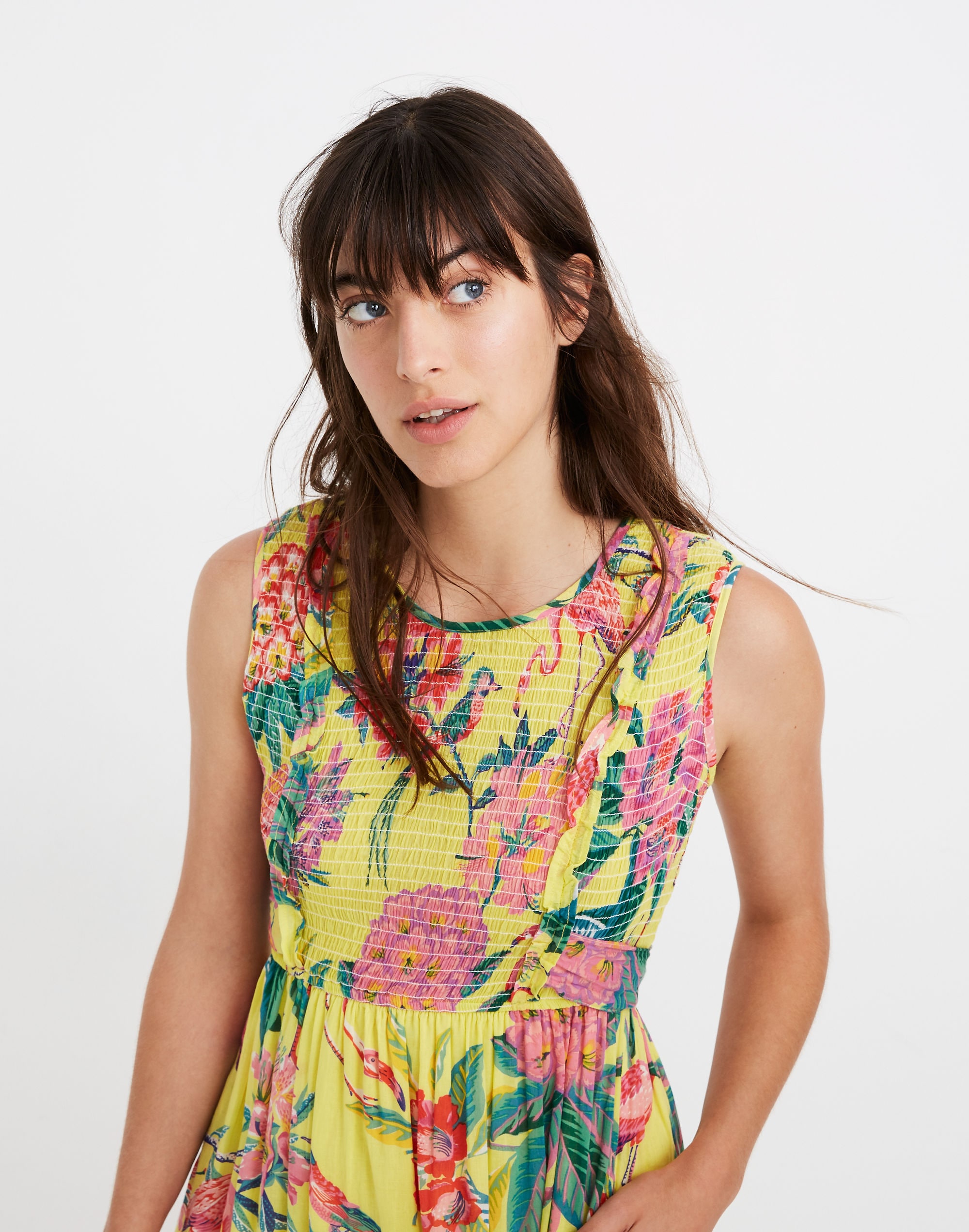 Banjanan Isha Smocked Midi Dress