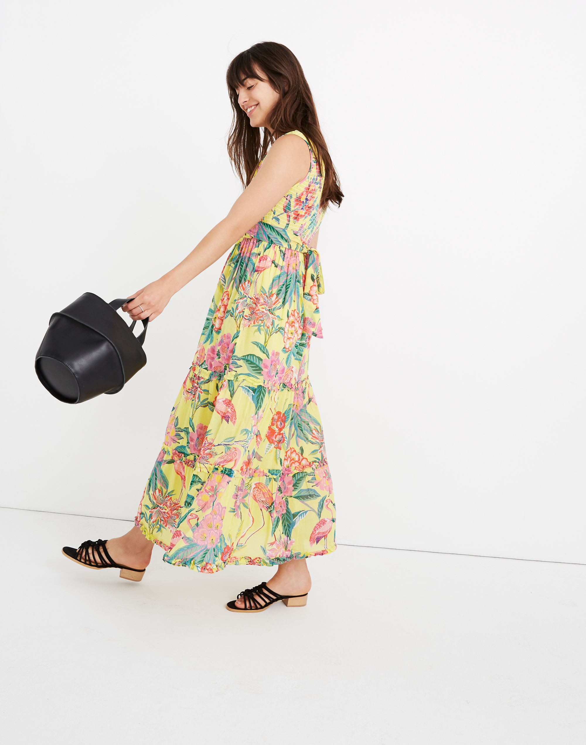 Banjanan Isha Smocked Midi Dress