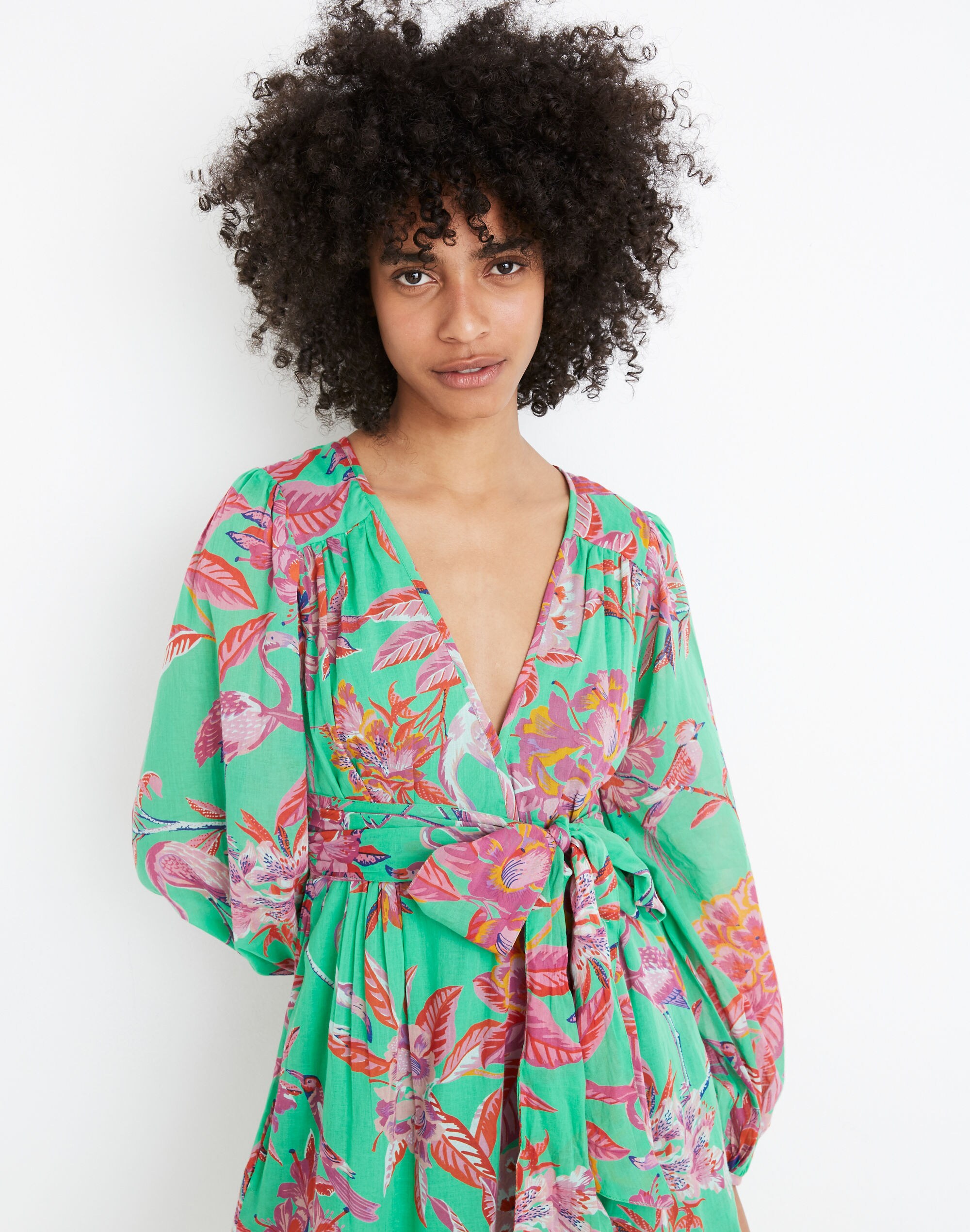 Banjanan Peony Tie-Waist Mini Dress