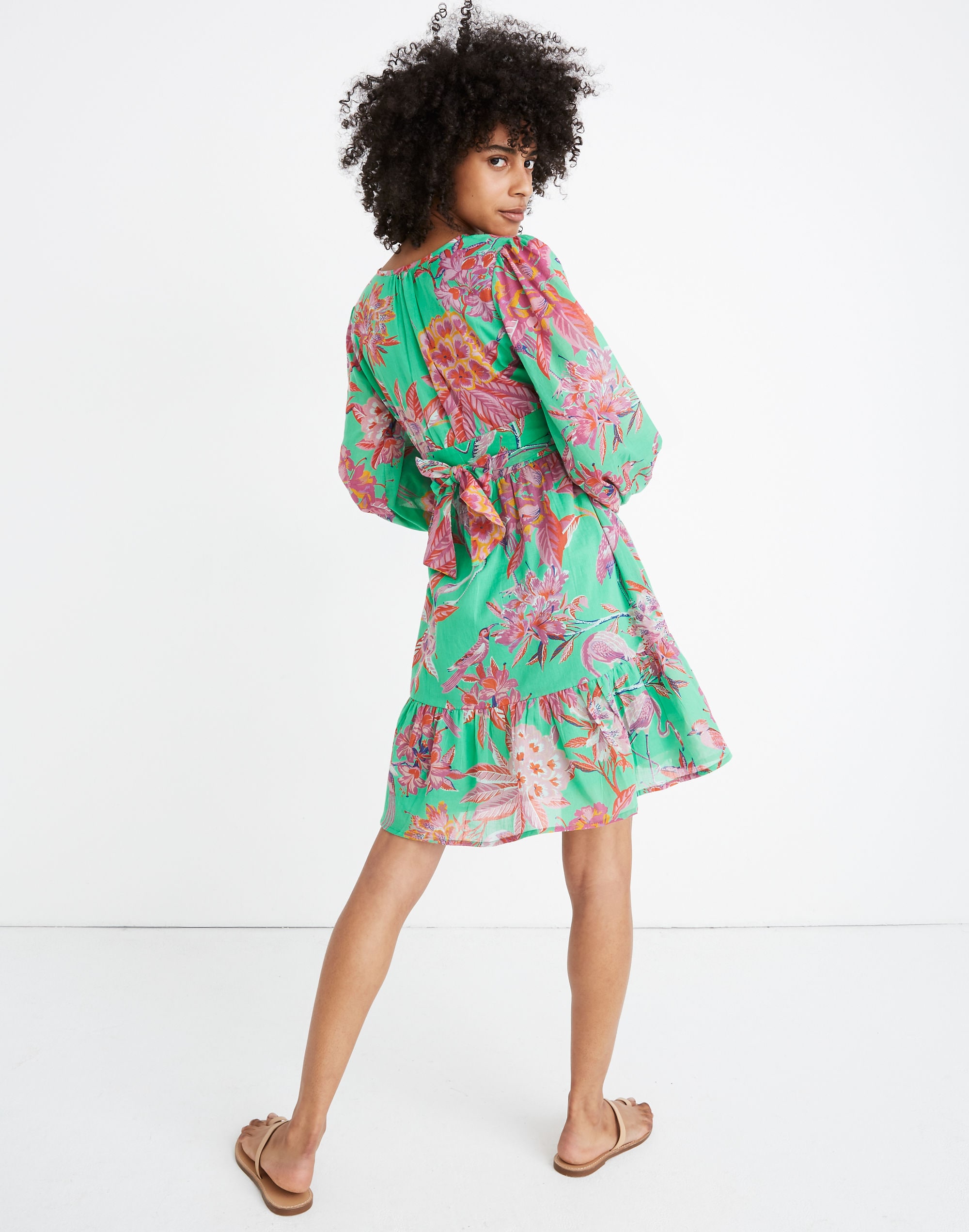 Banjanan Peony Tie-Waist Mini Dress